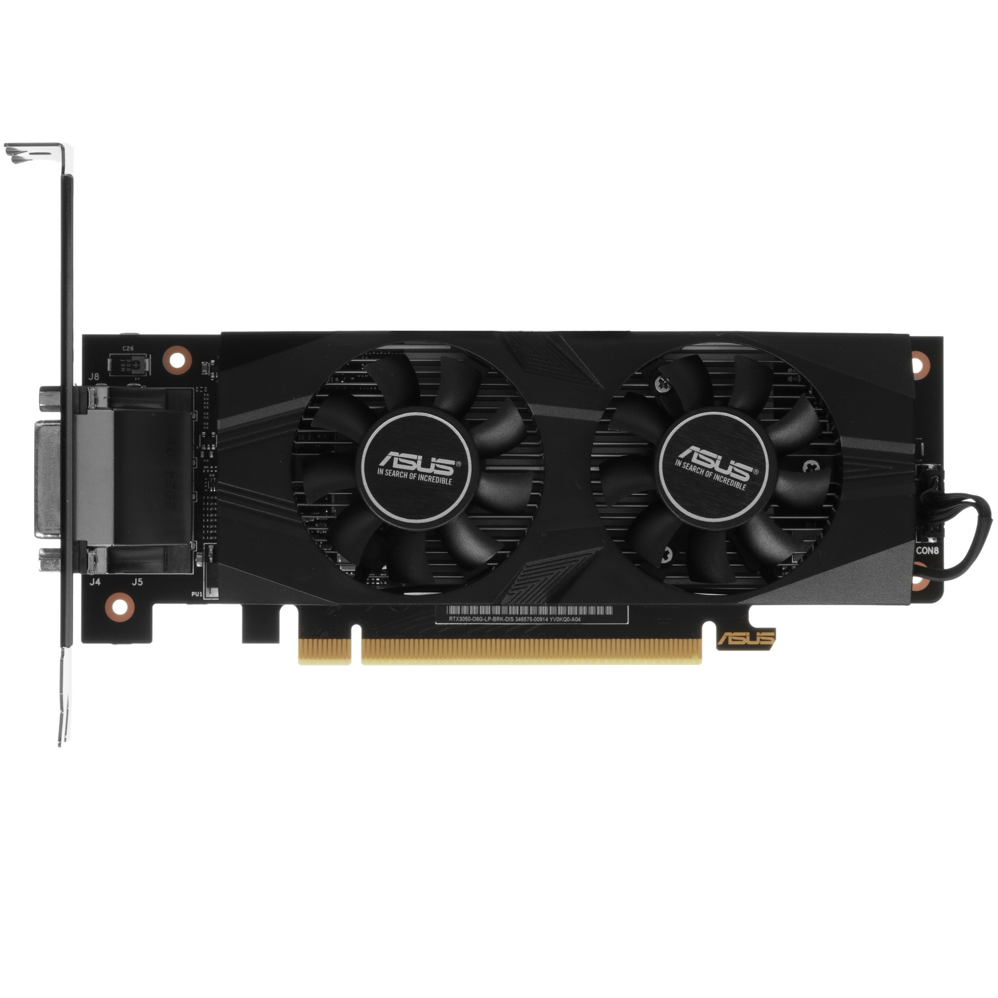 Видеокарта ASUS RTX3050 6GB RTX3050-O6G-LP-BRK PCIE16 RTX3050,DVI,HDMI,DP,6G,D6