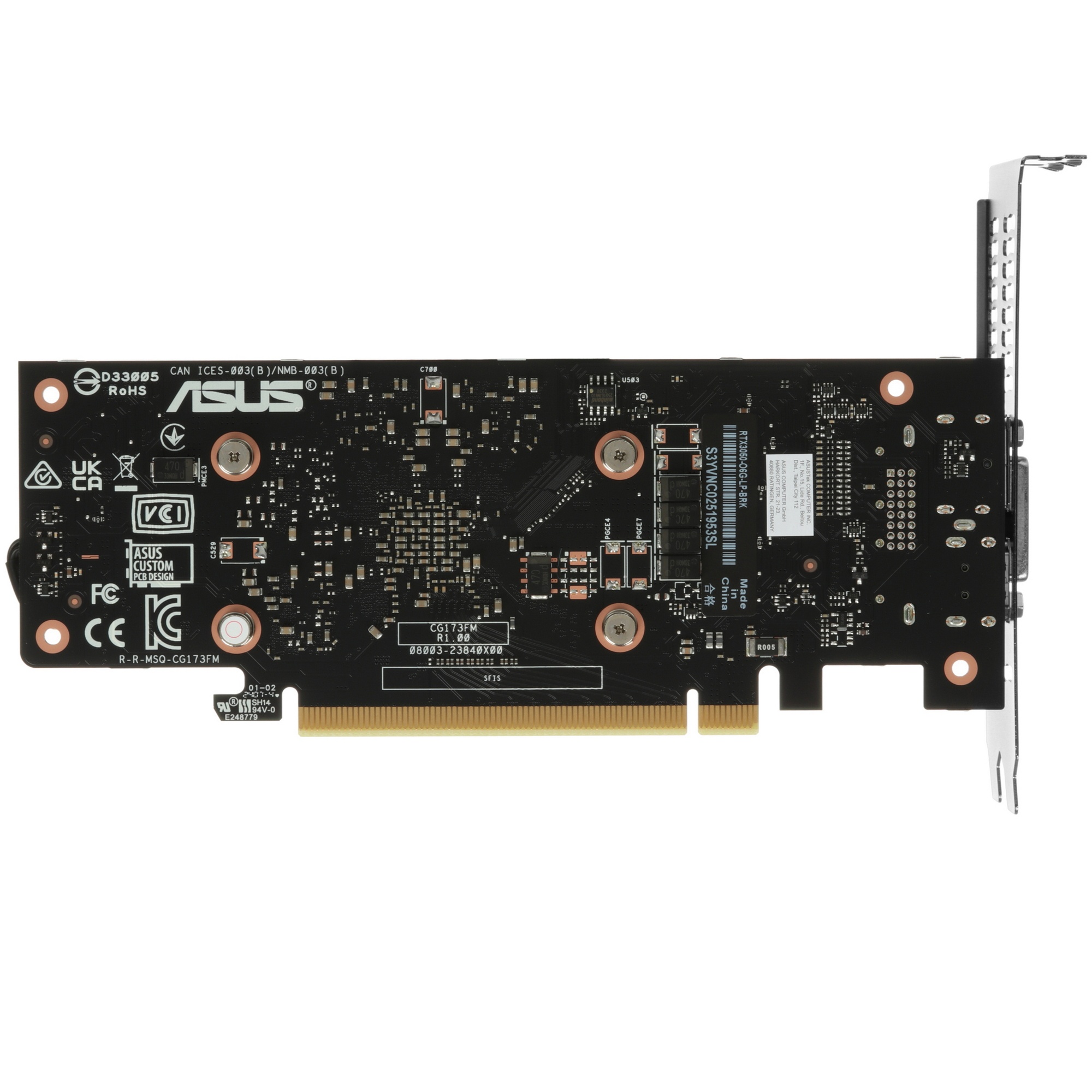 Видеокарта ASUS RTX3050 6GB RTX3050-O6G-LP-BRK PCIE16 RTX3050,DVI,HDMI,DP,6G,D6