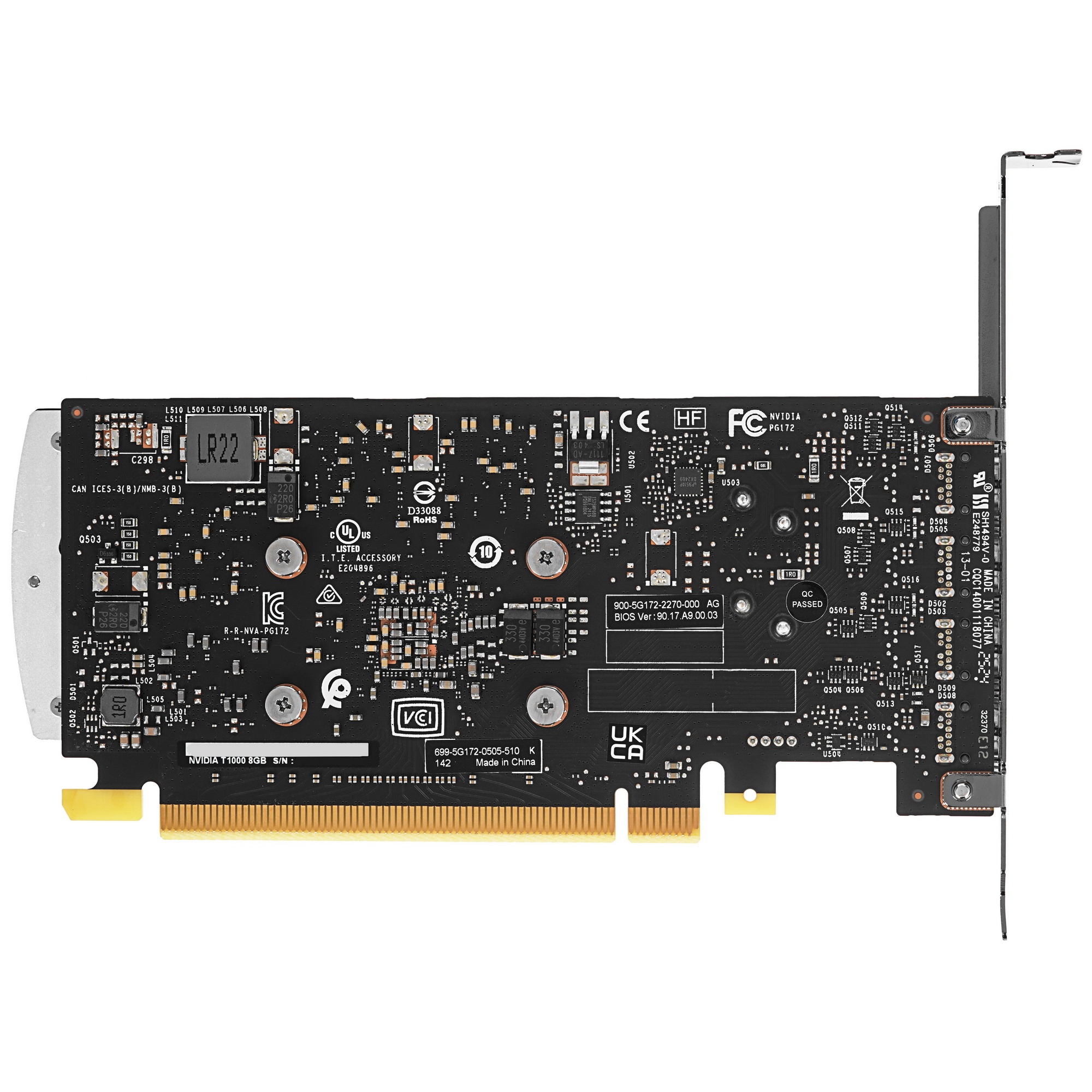 Видеокарта Nvidia T1000 8GB GDDR6 BLK 900-5G172-2270-000 PCIE16