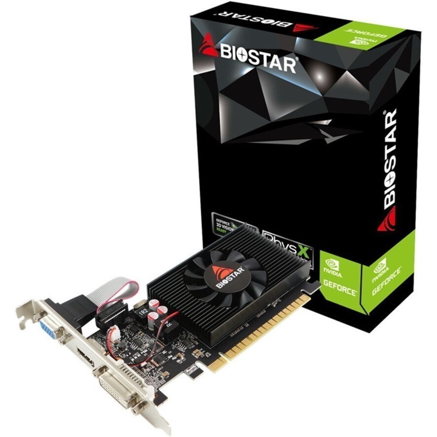 Видеокарта Biostar PCI-E GT710-2GB D3 LP NVIDIA GeForce GT 710 2Gb 64bit DDR3 954/1333 DVIx1 HDMIx1