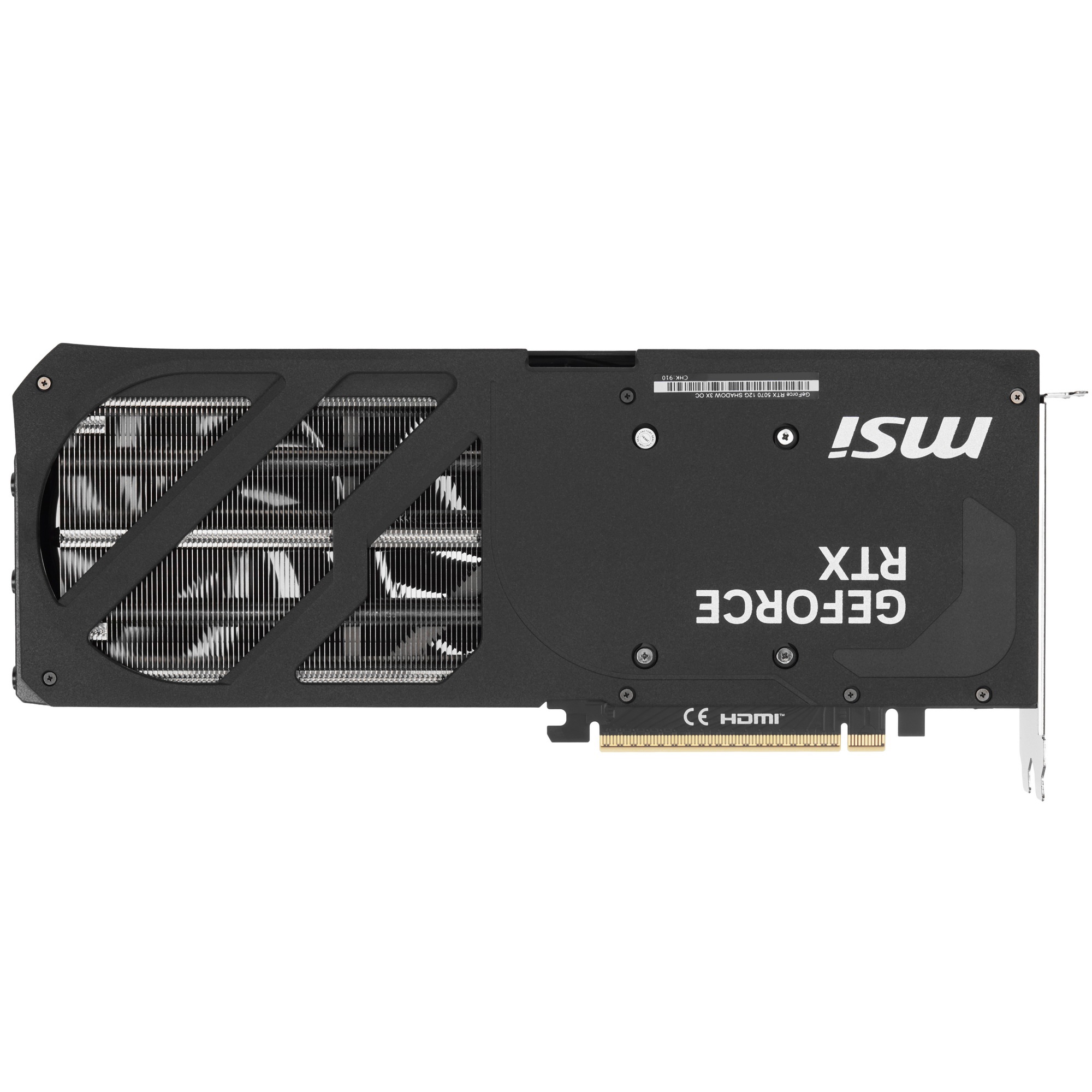 Видеокарта MSI PCI-E RTX 5070 12G SHADOW 3X OC NVIDIA GeForce RTX 5070 12Gb 192bit GDDR7 2542/28000