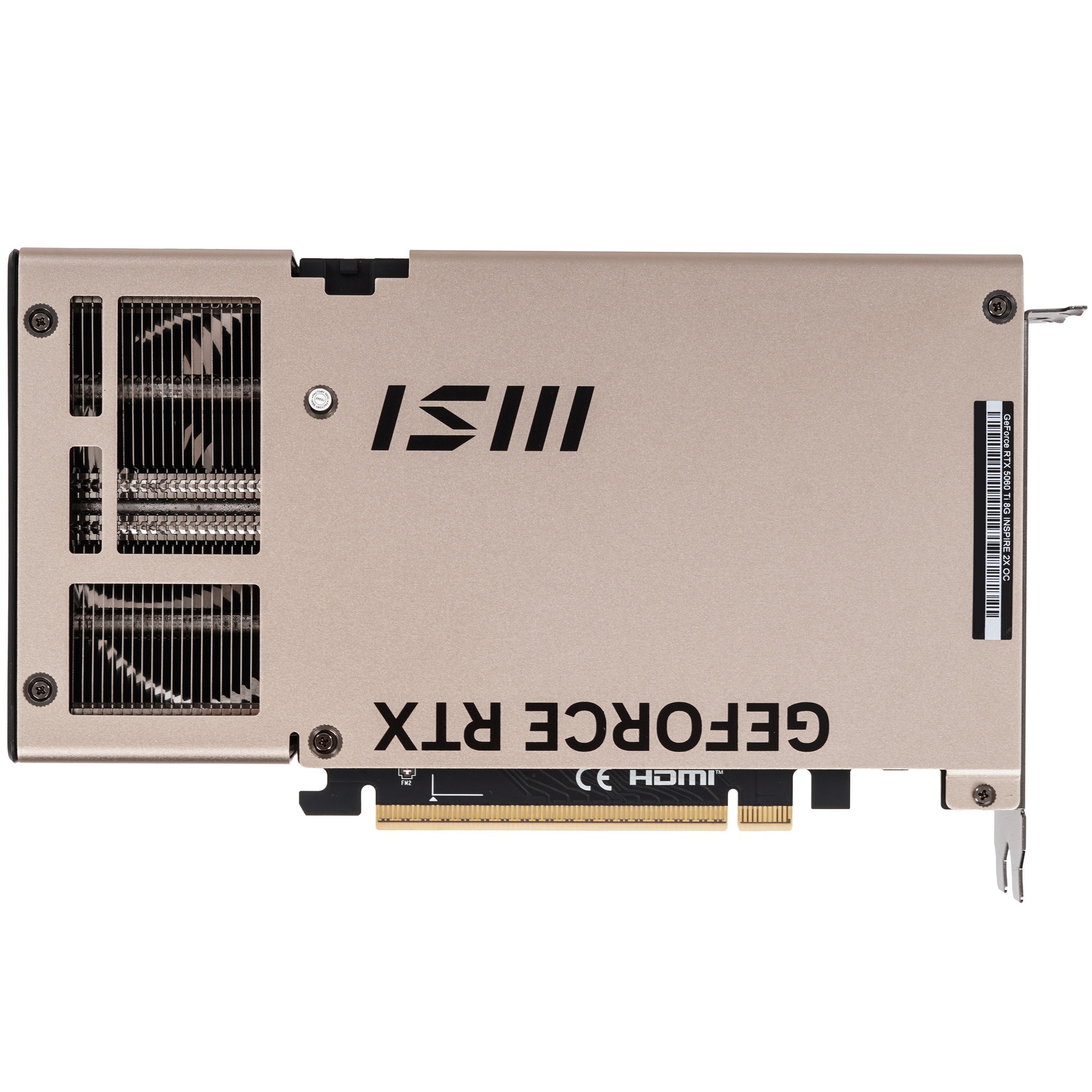 Видеокарта MSI PCI-E 5.0 RTX 5060 Ti 8G INSPIRE 2X OC NVIDIA GeForce RTX 5060TI 8Gb 128bit GDDR7 261