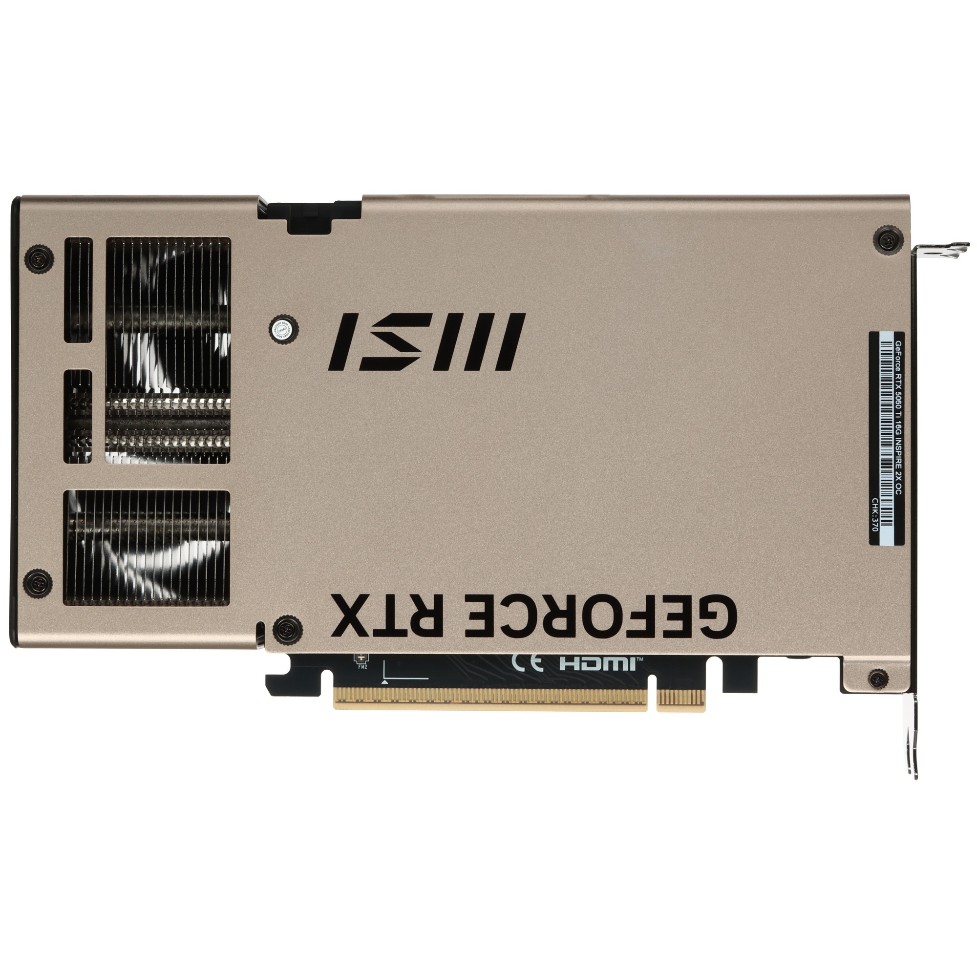 Видеокарта MSI RTX5060Ti INSPIRE 2X OC 16GB GDDR7 128bit 3xDP HDMI 2FAN RTL