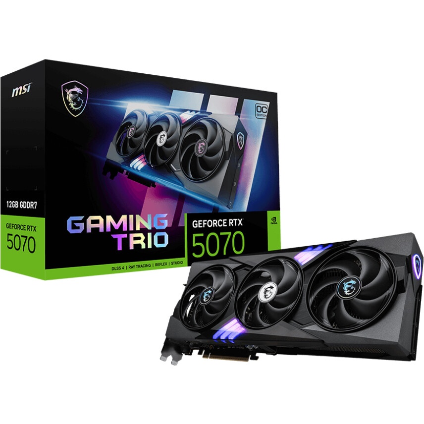 Видеокарта MSI GeForce RTX 5070 12G GAMING TRIO