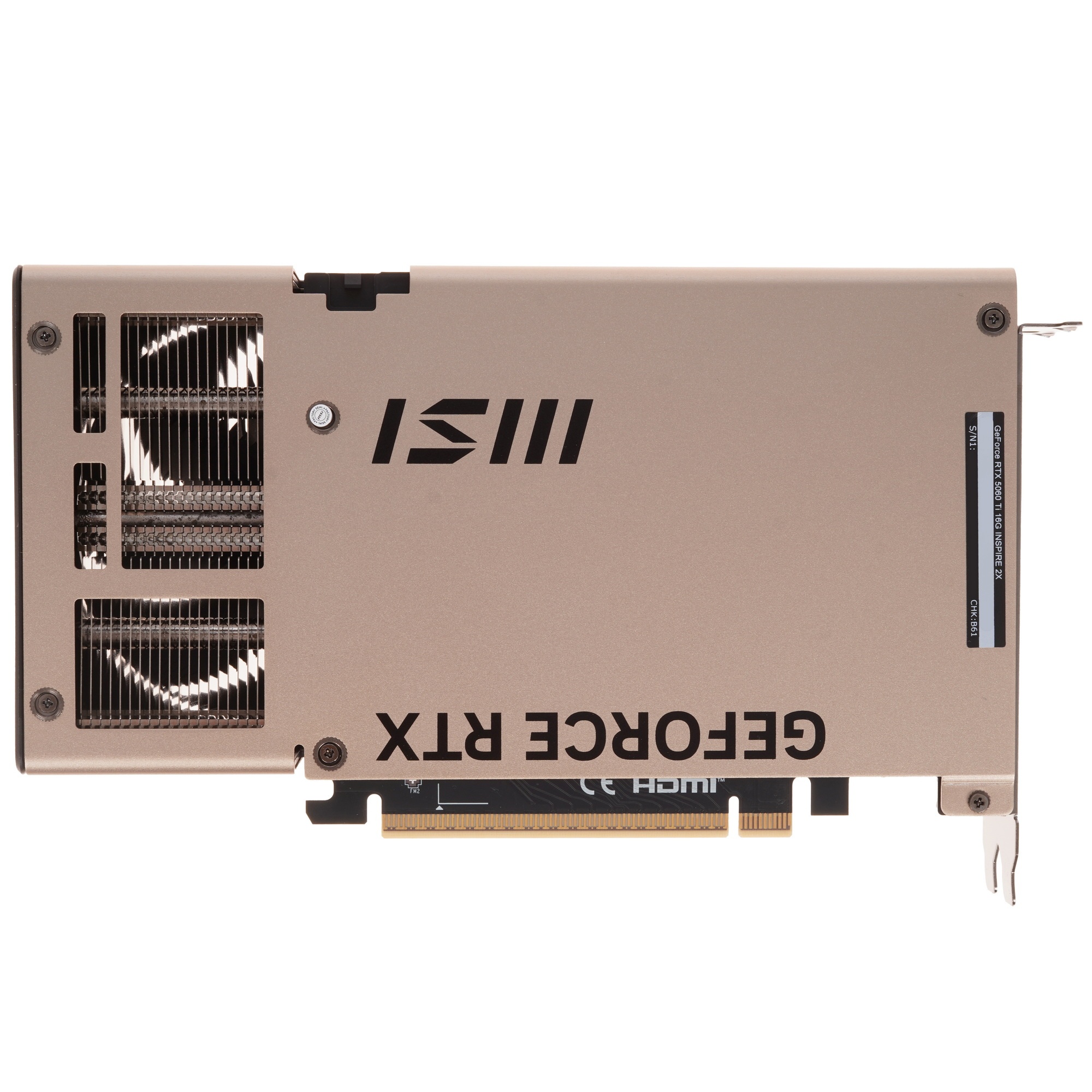 Видеокарта MSI RTX5060Ti INSPIRE 2X 16GB GDDR7 128bit 3xDP HDMI 2FAN RTL
