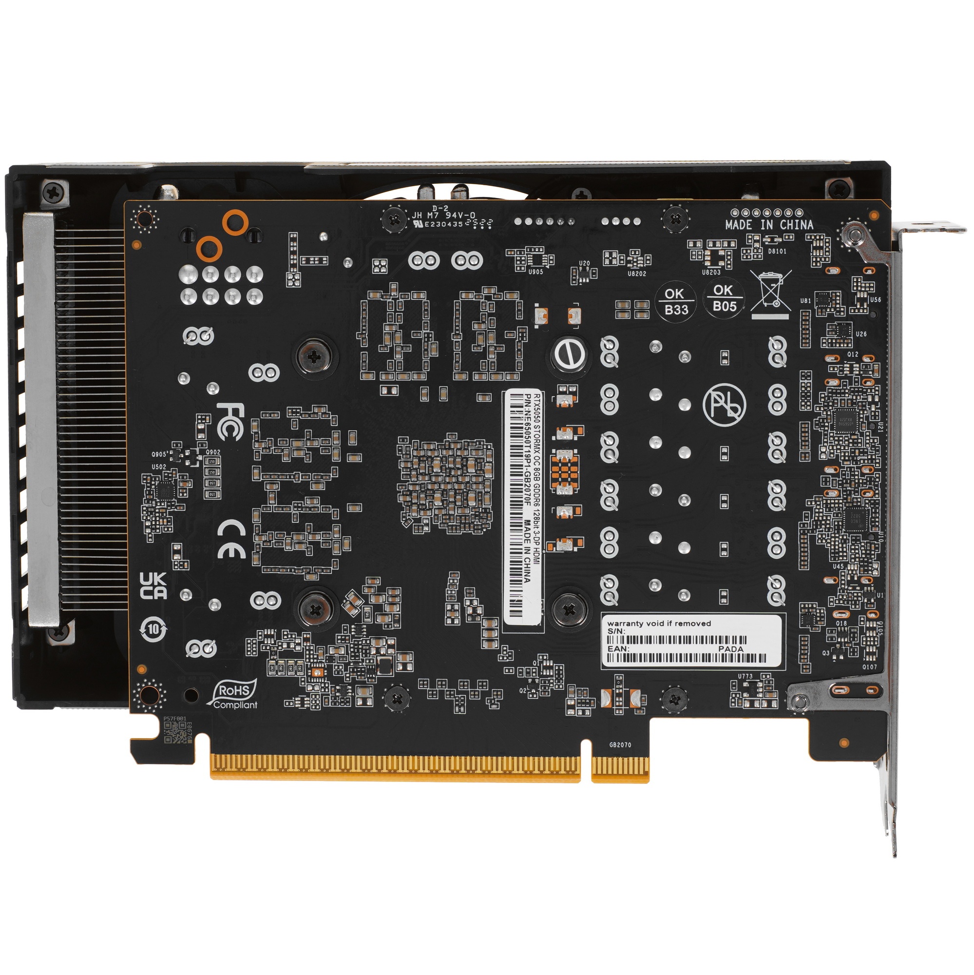 Видеокарта Palit PCIE16 RTX5050 8GB PA-RTX5050 STORMX OC 8GB