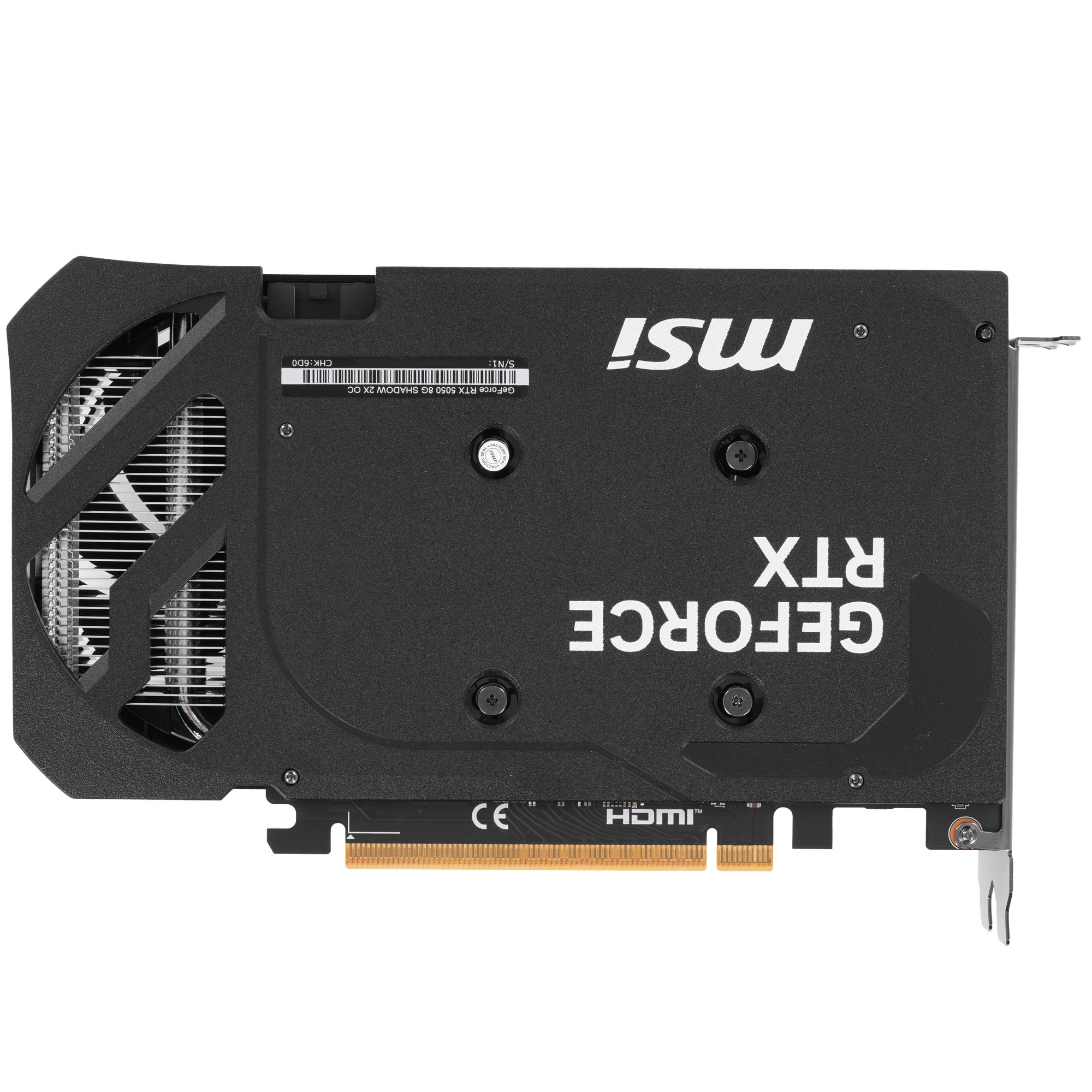 Видеокарта MSI PCI-E 5.0 RTX 5050 8G SHADOW 2X OC NVIDIA GeForce RTX 5050 8Gb 128bit GDDR6 2602/2000