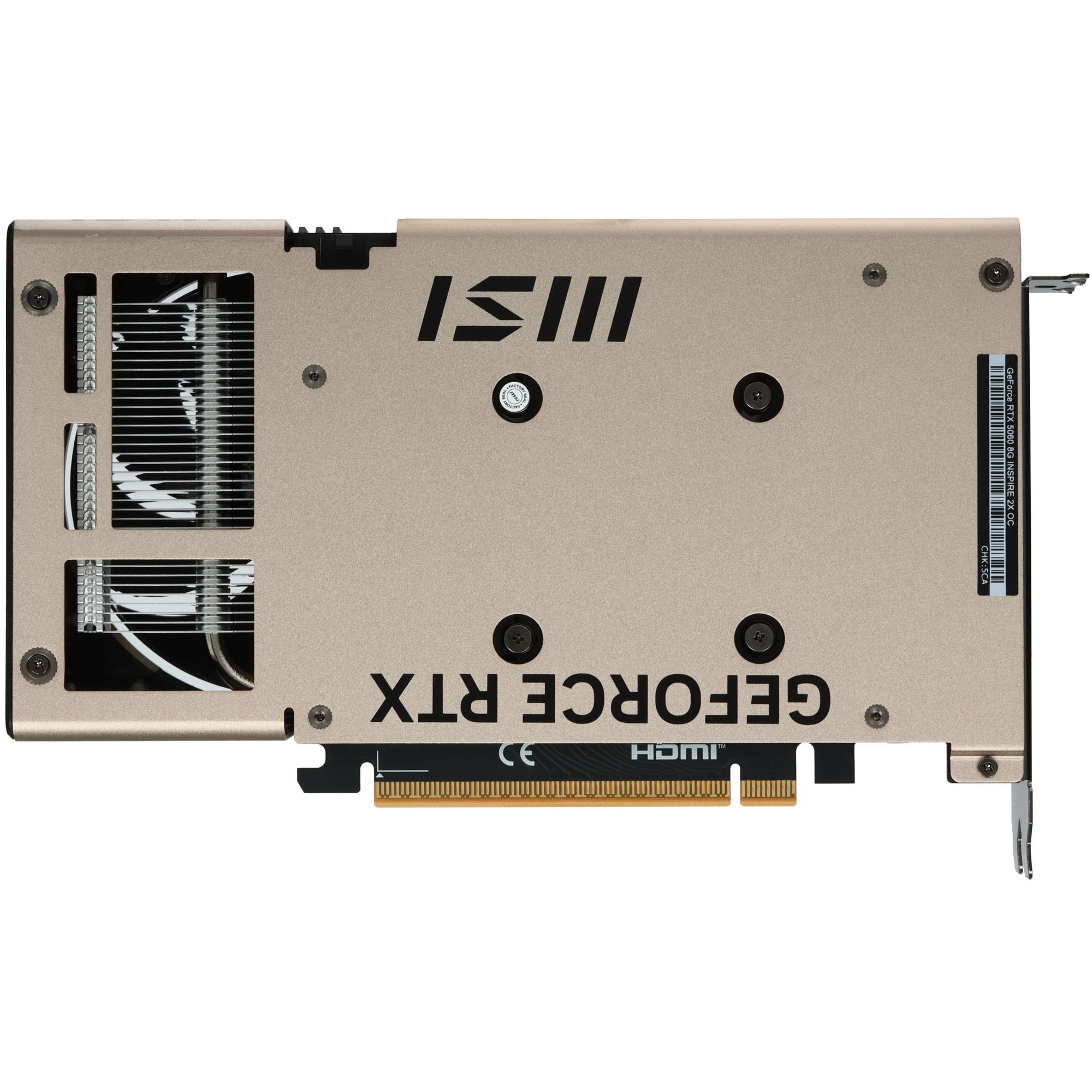 Видеокарта MSI PCIE16 RTX5060 8GB RTX 5060 8G INSPIRE 2X OC