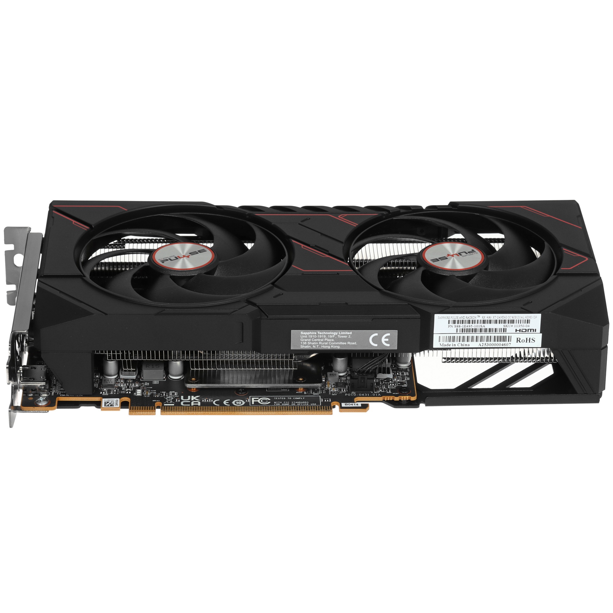 Видеокарта Sapphire PCI-E 5.0 11350-04-20G PULSE AMD RADEON RX 9060 XT GAMING OC 8GB DUAL AMD Radeon