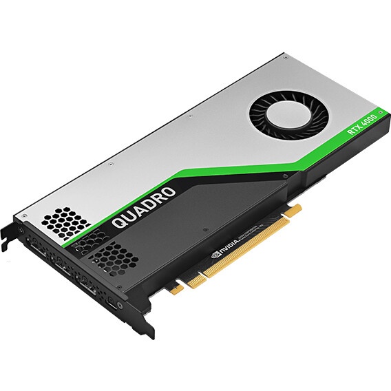 Видеокарта PNY NVIDIA Quadro RTX 4000 (Turing TU106), 8GB GDDR6/256 bit, , 3xDP, DisplayPort-DVI-D,