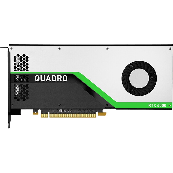 Видеокарта PNY NVIDIA Quadro RTX 4000 (Turing TU106), 8GB GDDR6/256 bit, , 3xDP, DisplayPort-DVI-D,