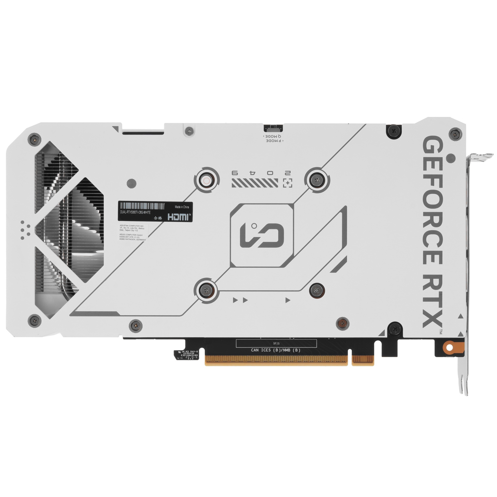 Видеокарта ASUS DUAL-RTX5060TI-O8G-WHITE