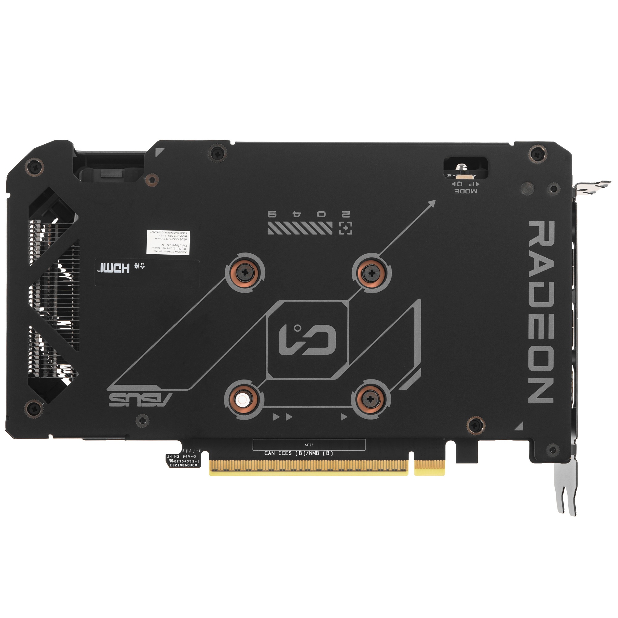 Видеокарта Asus PCI-E 5.0 DUAL-RX9060XT-16G AMD Radeon RX 9060XT 16Gb 128bit GDDR6 2550/20000 HDMIx1