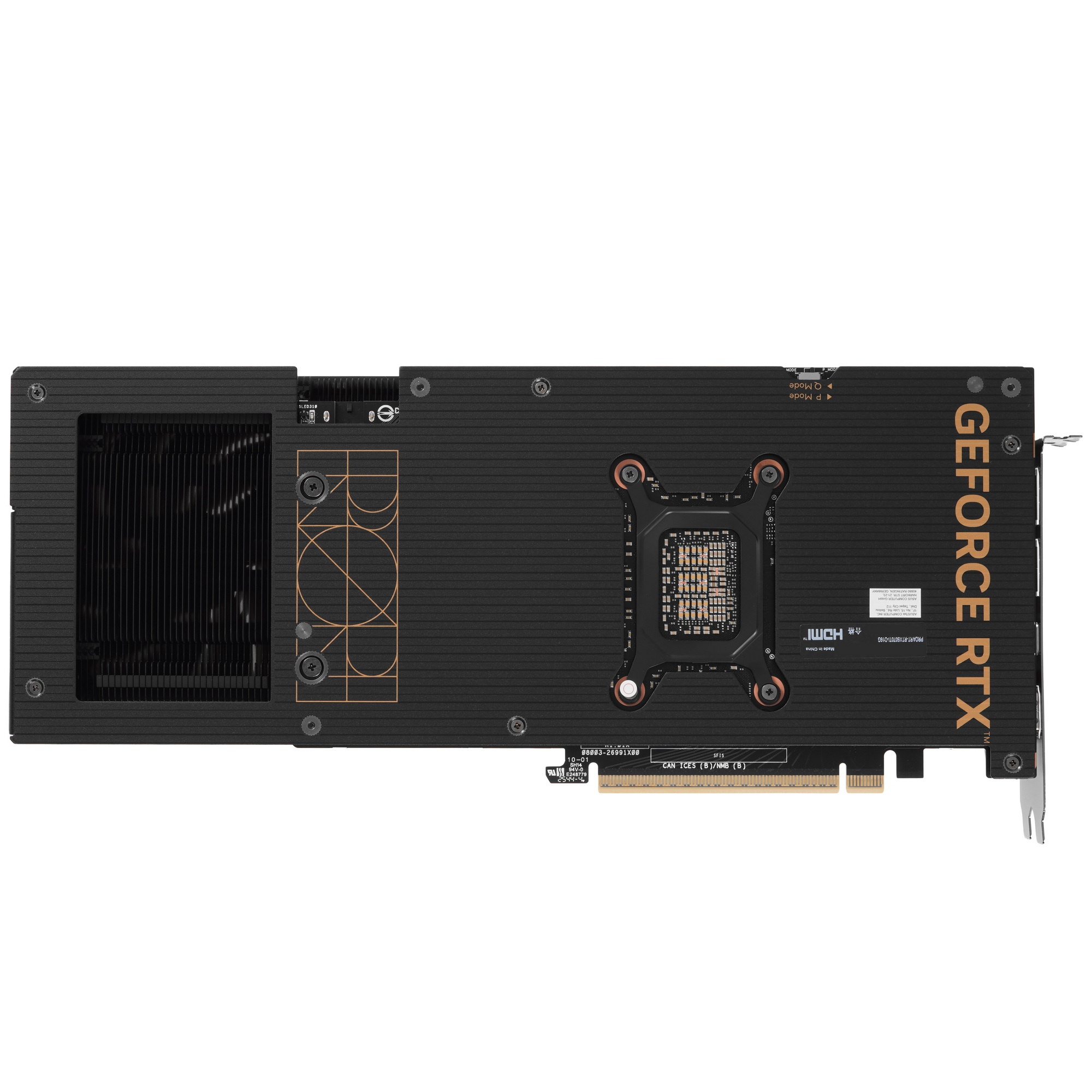Видеокарта Asus PCI-E 5.0 PROART-RTX5070TI-O16G NVIDIA GeForce RTX 5070TI 16Gb 256bit GDDR7 2588/280