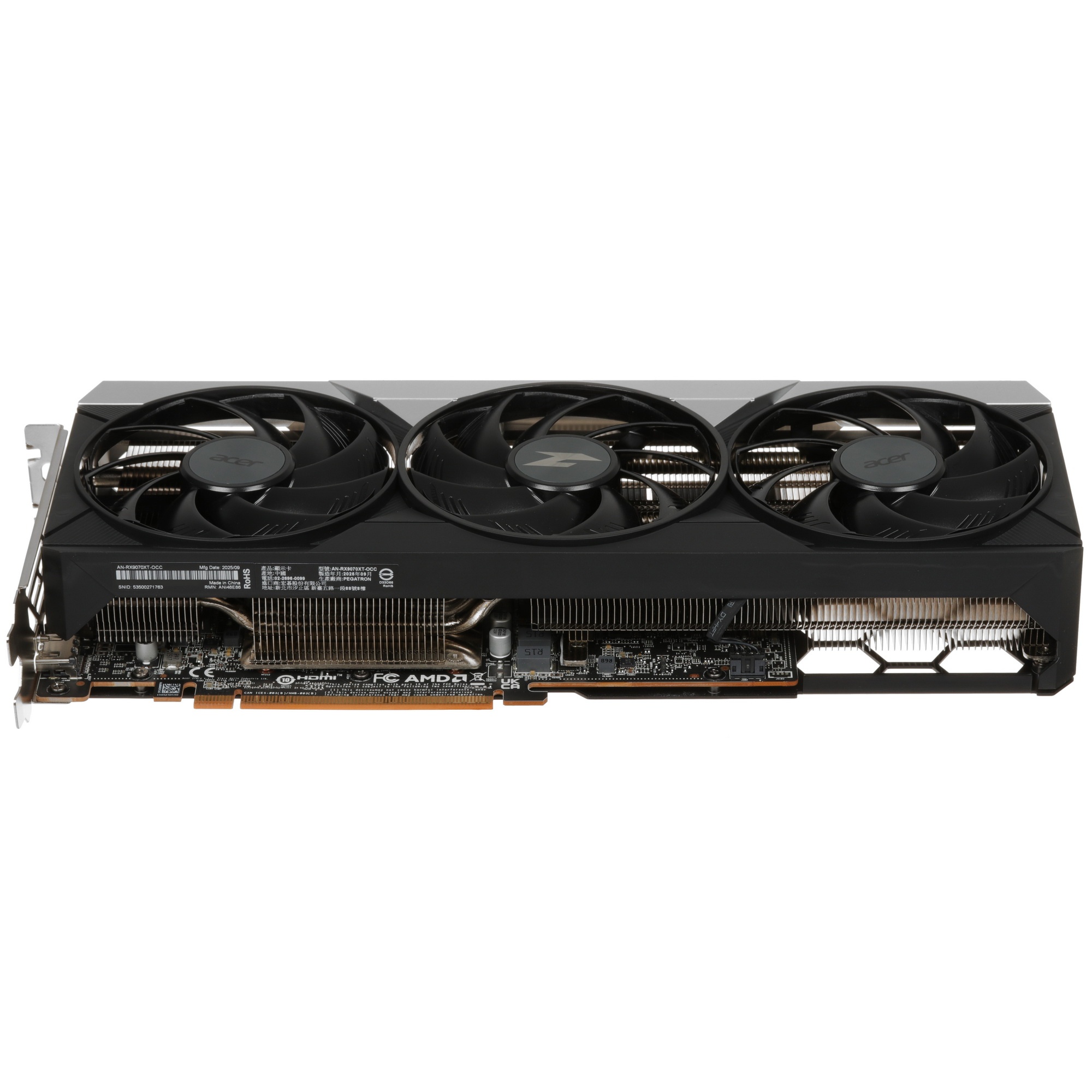 Видеокарта Acer RX9070XT NITRO OC 16GB GDDR6 256bit 3xDP HDMI 3FAN RTL