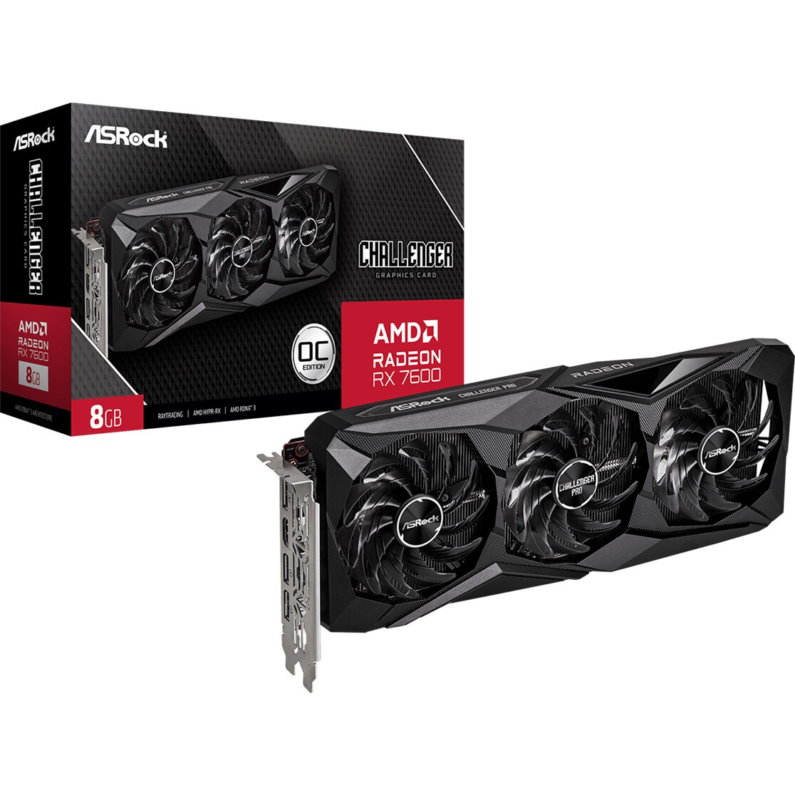Видеокарта Afox RX7600 8GB GDDR6 128bit 3xDP HDMI 2FAN RTL