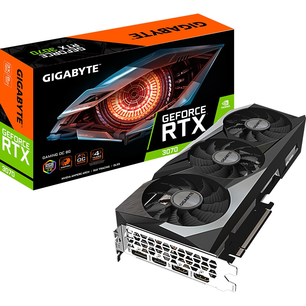 Видеокарта NVIDIA GeForce RTX 3070 Gigabyte 8GB LHR (GV-N3070GAMING OC-8GD 2.0)