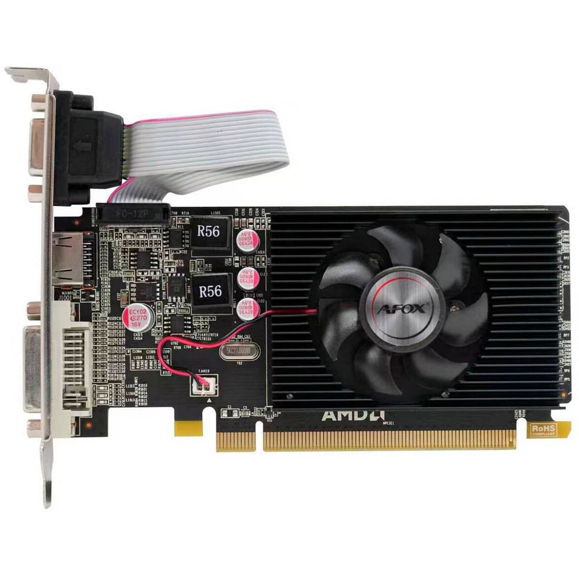 Видеокарта Afox R5 230 2GB DDR3 64bit DVI HDMI 1FAN LP RTL