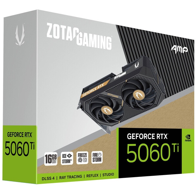 Видеокарта Zotac PCI-E 5.0 RTX 5060TI 16GB TWIN EDGE OC WHITE ED NVIDIA GeForce RTX 5060TI 16Gb 128b