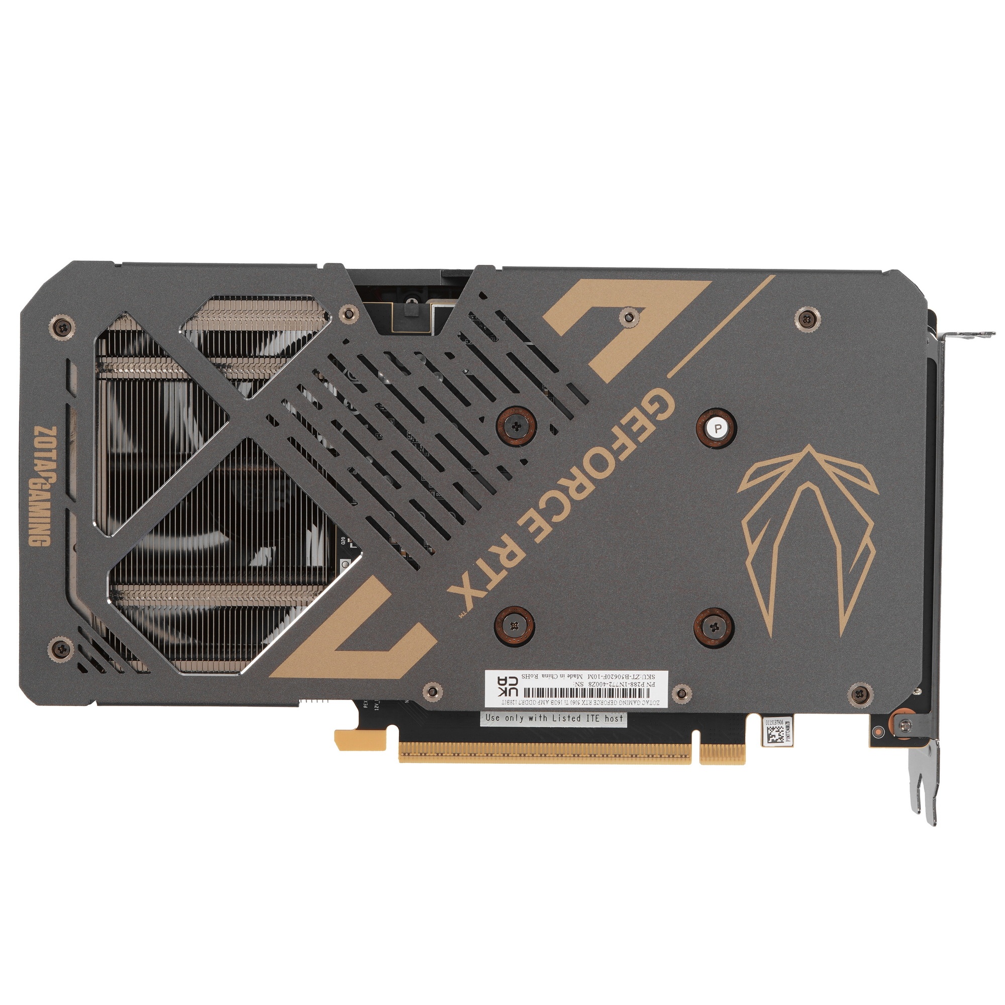 Видеокарта Zotac PCI-E 5.0 RTX 5060TI 16GB AMP NVIDIA GeForce RTX 5060TI 16Gb 128bit GDDR7 2572/2800