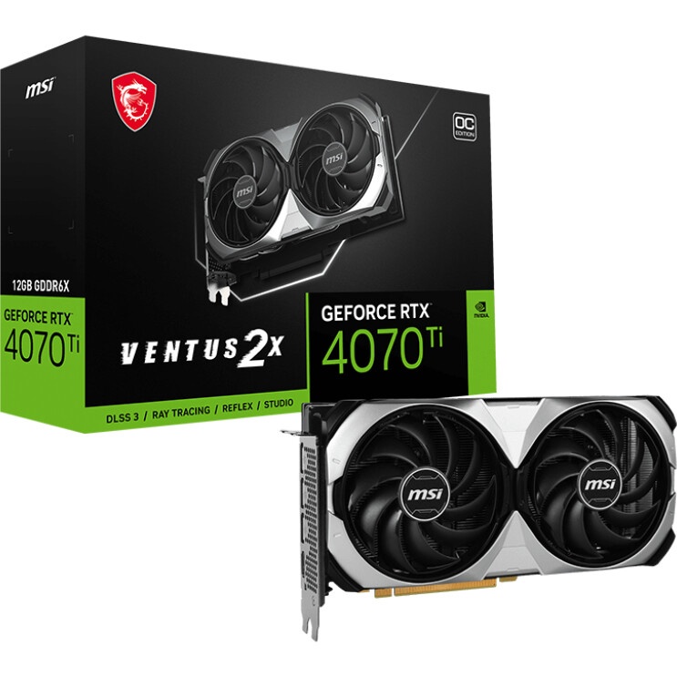 Видеокарта PCIE16 RTX4070TI 12GB 4070 TI VENTUS 2X 12G OC MSI