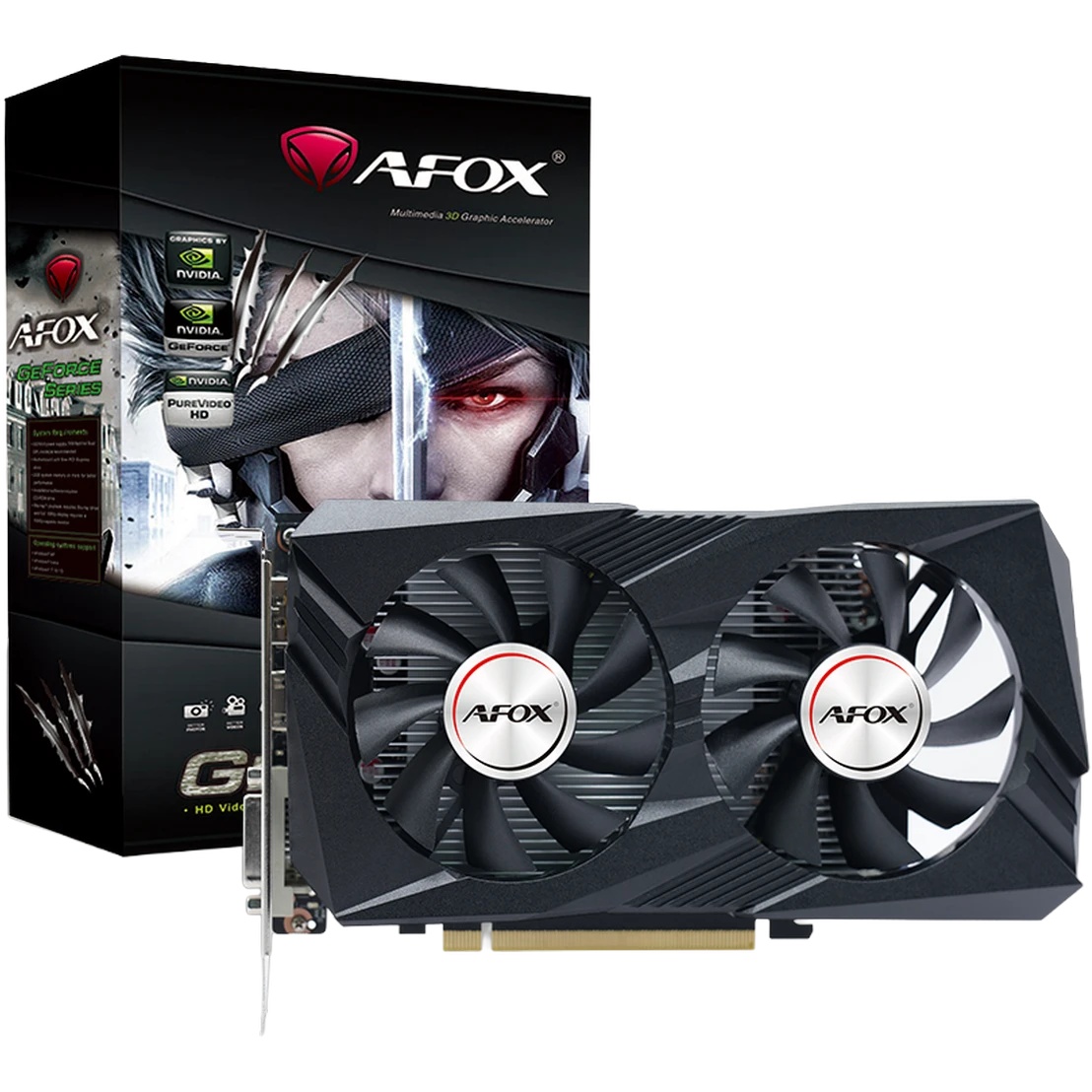 Видеокарта Afox RTX3050 6GB GDDR6 96bit DVI DP HDMI ATX 2FAN RTL