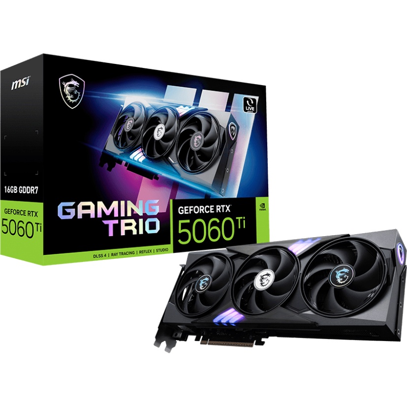 Видеокарта MSI GeForce RTX 5060 Ti 16G GAMING TRIO