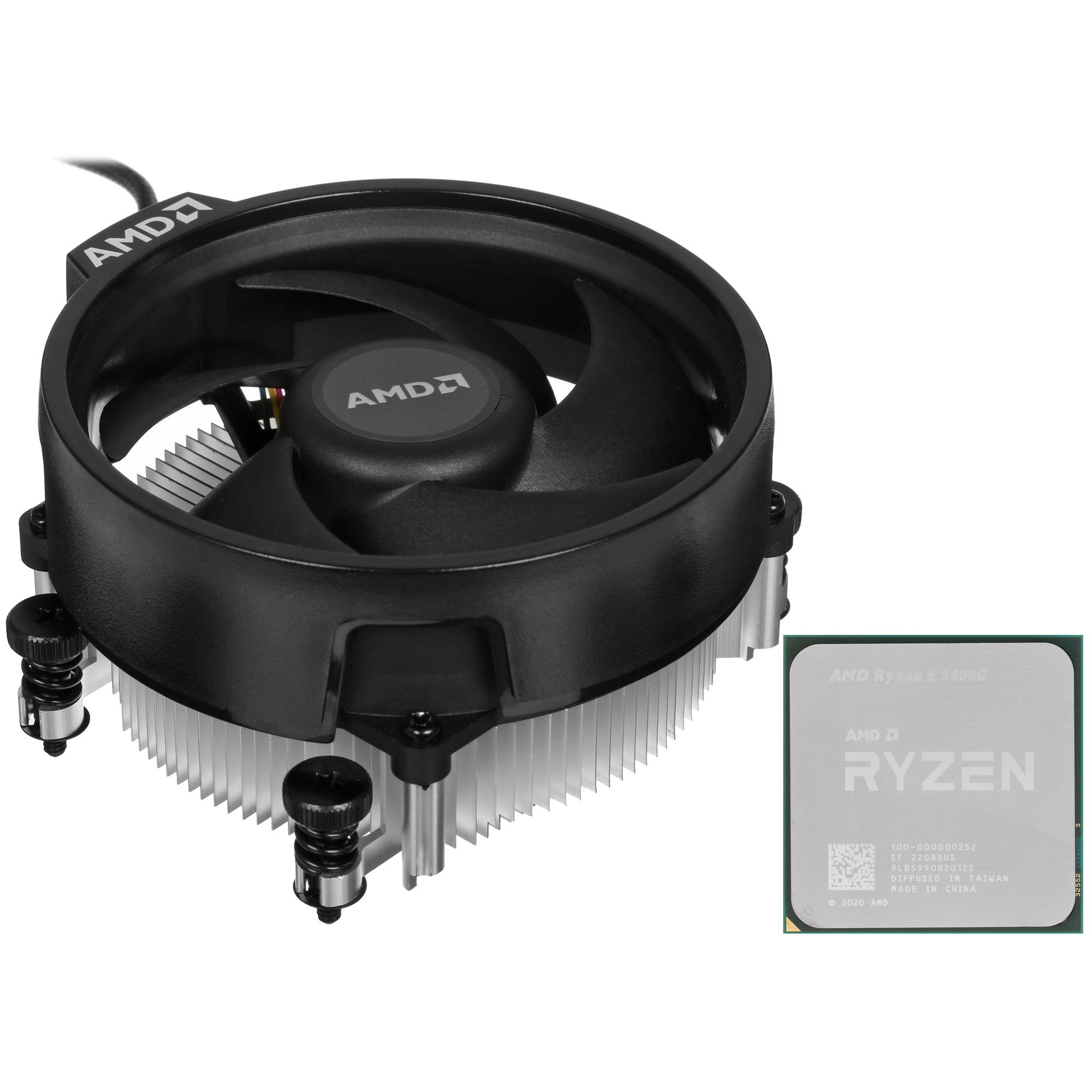 Процессор AMD Ryzen 5 6C/12T 5600G (4.4GHz, 19MB,65W,AM4) box with Wraith Stealth Cooler and Radeon