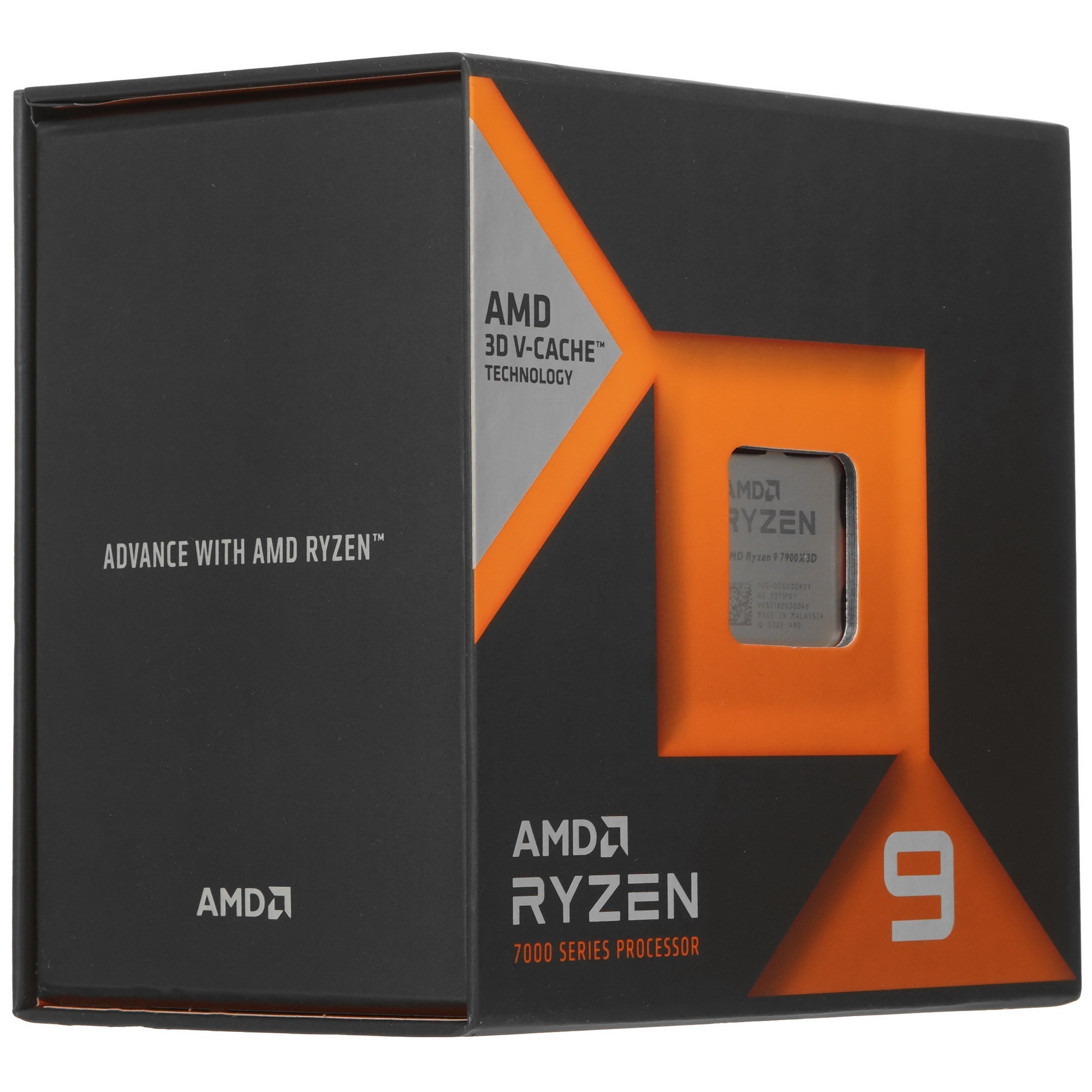 Процессор AMD RYZEN 9 7900X3D BOX (Raphael, AM5, 5nm, C12/T24, Base 4,4GHz, Turbo 5,6GHz, RDNA 2 Gra