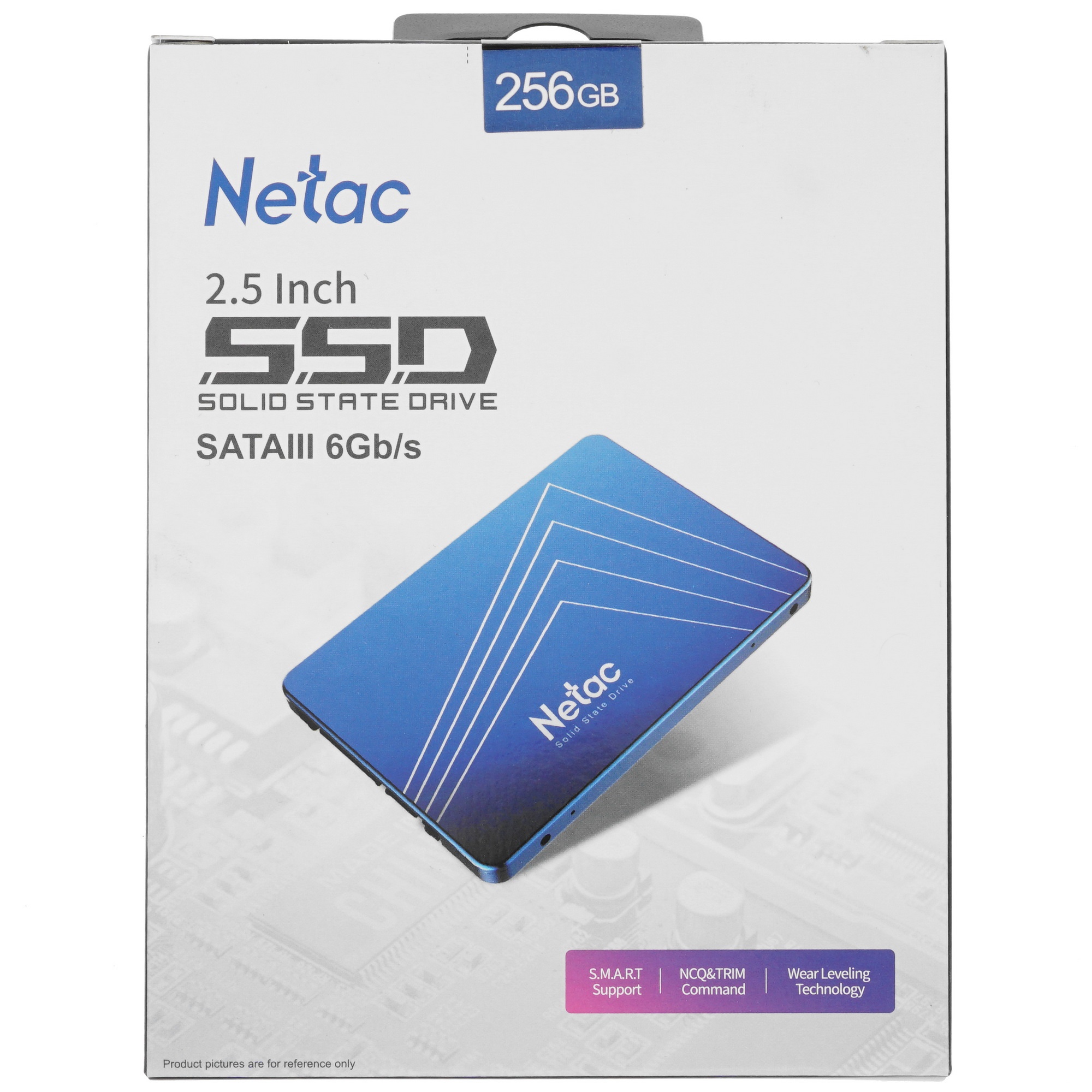 Накопитель SSD Netac N600S, 256GB, SATA III, 2.5", R/W 540/490