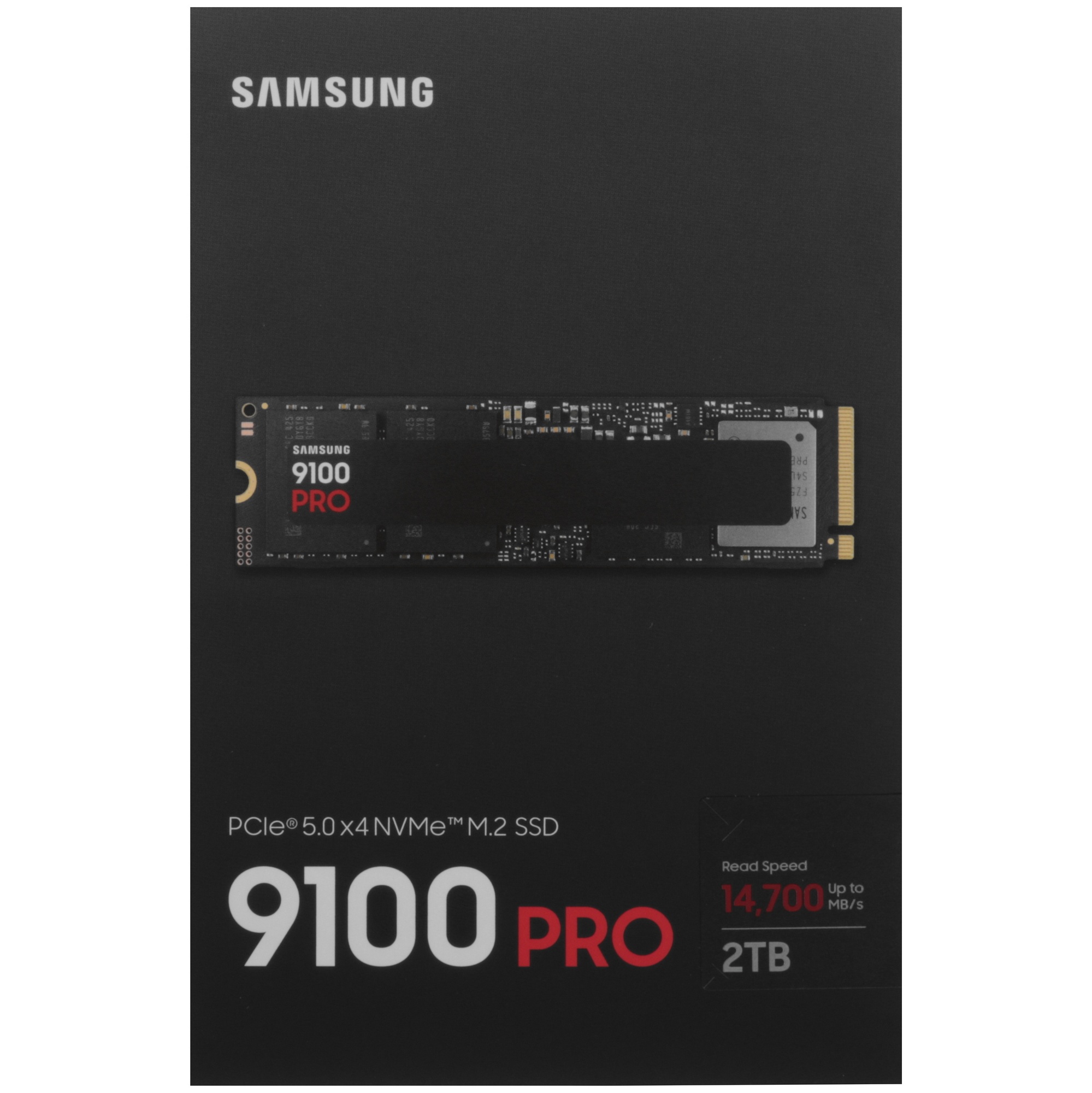 Твердотельный диск 2TB Samsung 9100 PRO, M.2, PCI-E 5.0 x4, TLC 3D NAND [R/W - 14800/13400 MB/s]