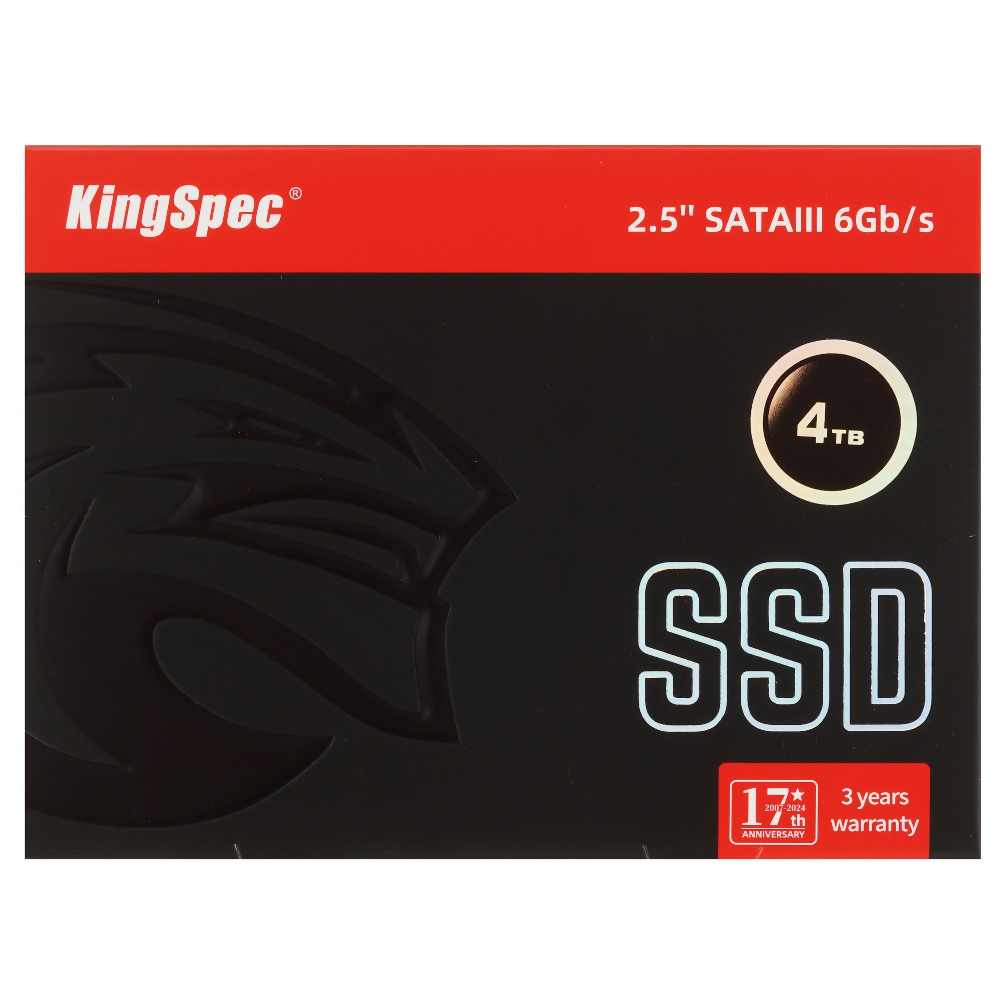 Накопитель SSD KingSpec P3, 4000GB, SATA III, 2.5", R/W 580/500