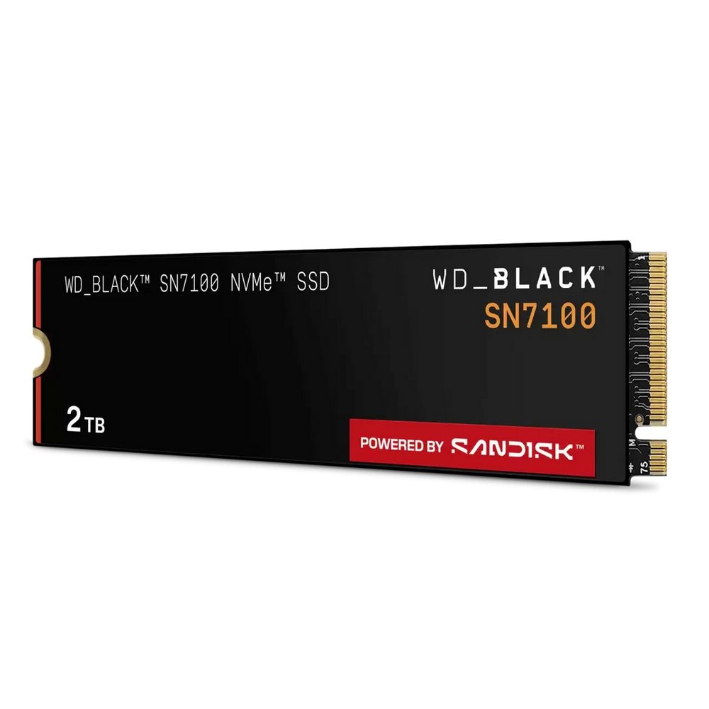 Твердотельный диск 2TB WD Black SN7100 , M.2 2280, PCI-E 3x4, [R/W - 7250/6900 MB/s] 3D-NAND TLC