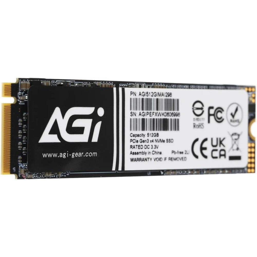 Твердотельный накопитель SSD AGI AI298 M.2 PCIe 512GB RETAIL-Color Box