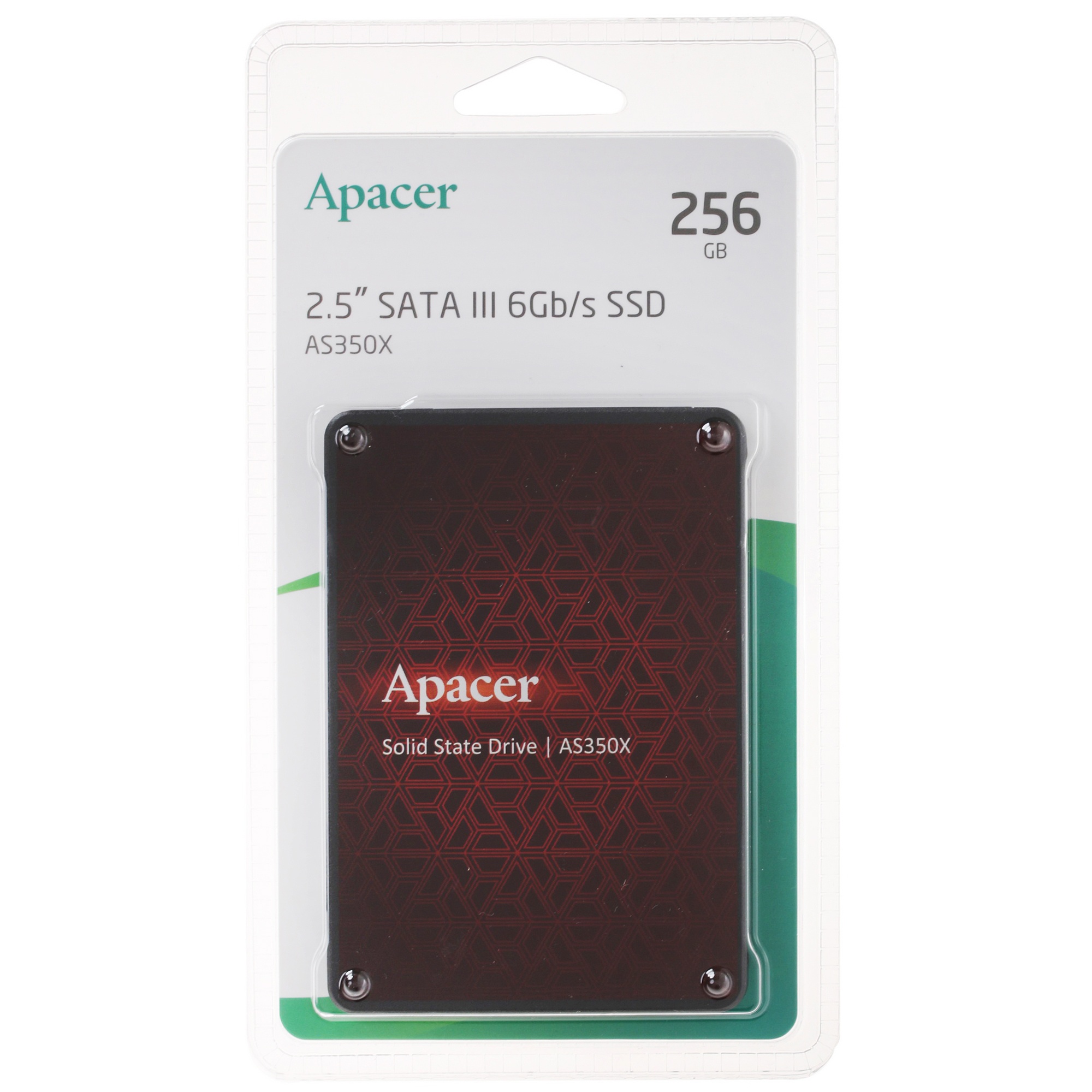 Накопитель SSD Apacer AS350X, 256Gb, 2.5", SATA III, R/W 560/540