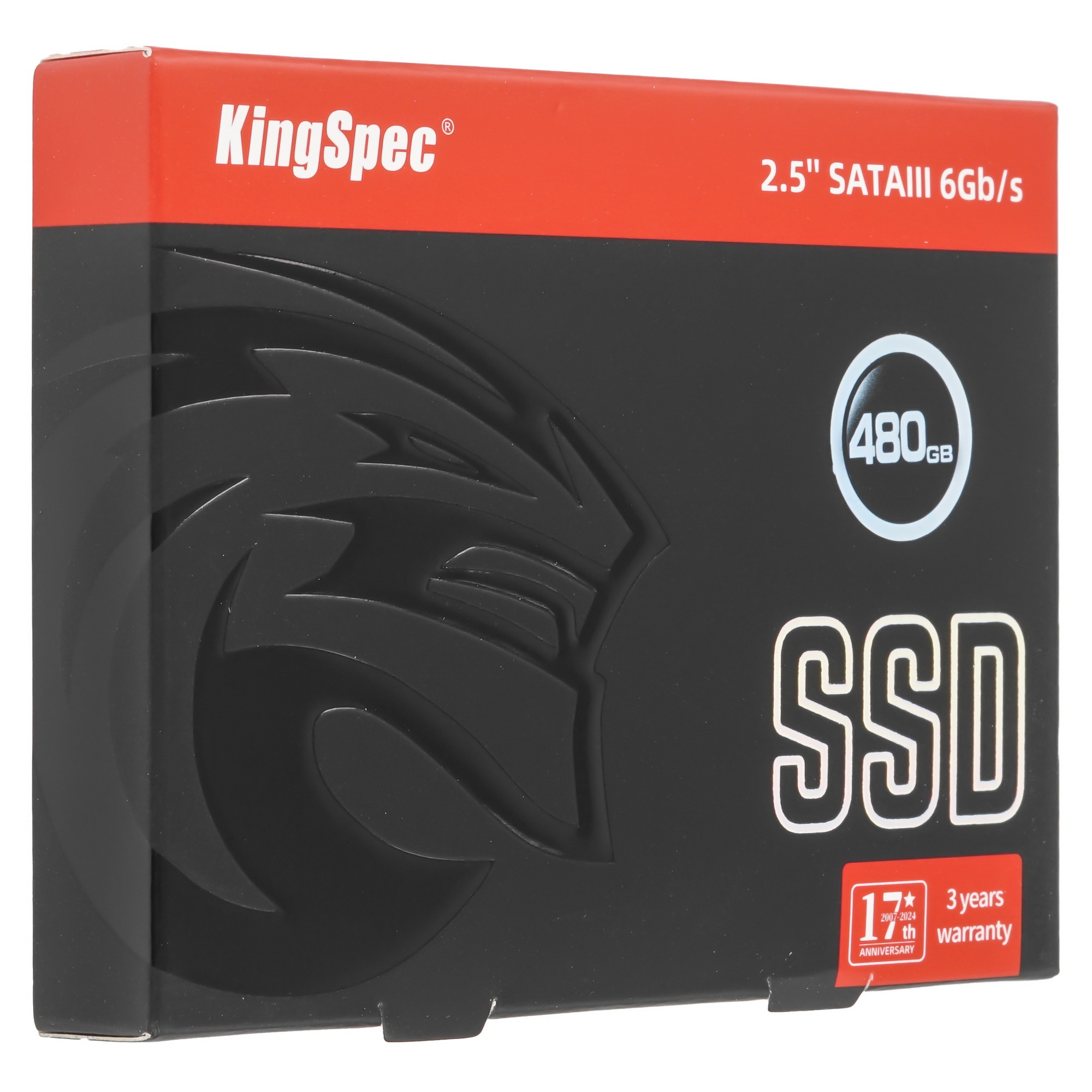 Накопитель SSD 2.5" KingSpec 480Gb P4 Series  (SATA3, up to 570/540MBs, 3D NAND, 100TBW)