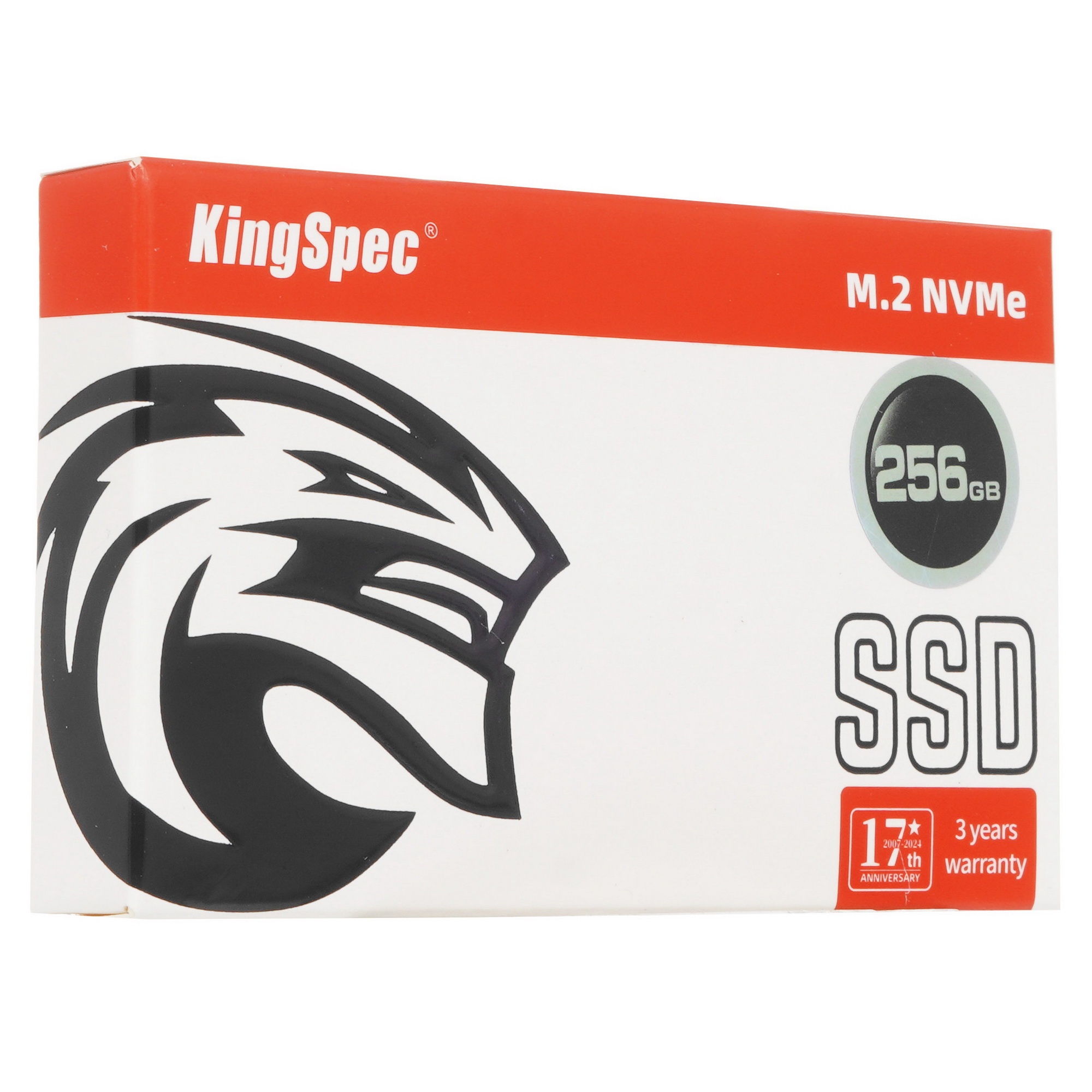 Накопитель SSD KingSpec NX-256, 256GB, PCIe 3.0 x4, M.2 2280, NVMe, R/W 3400/3100