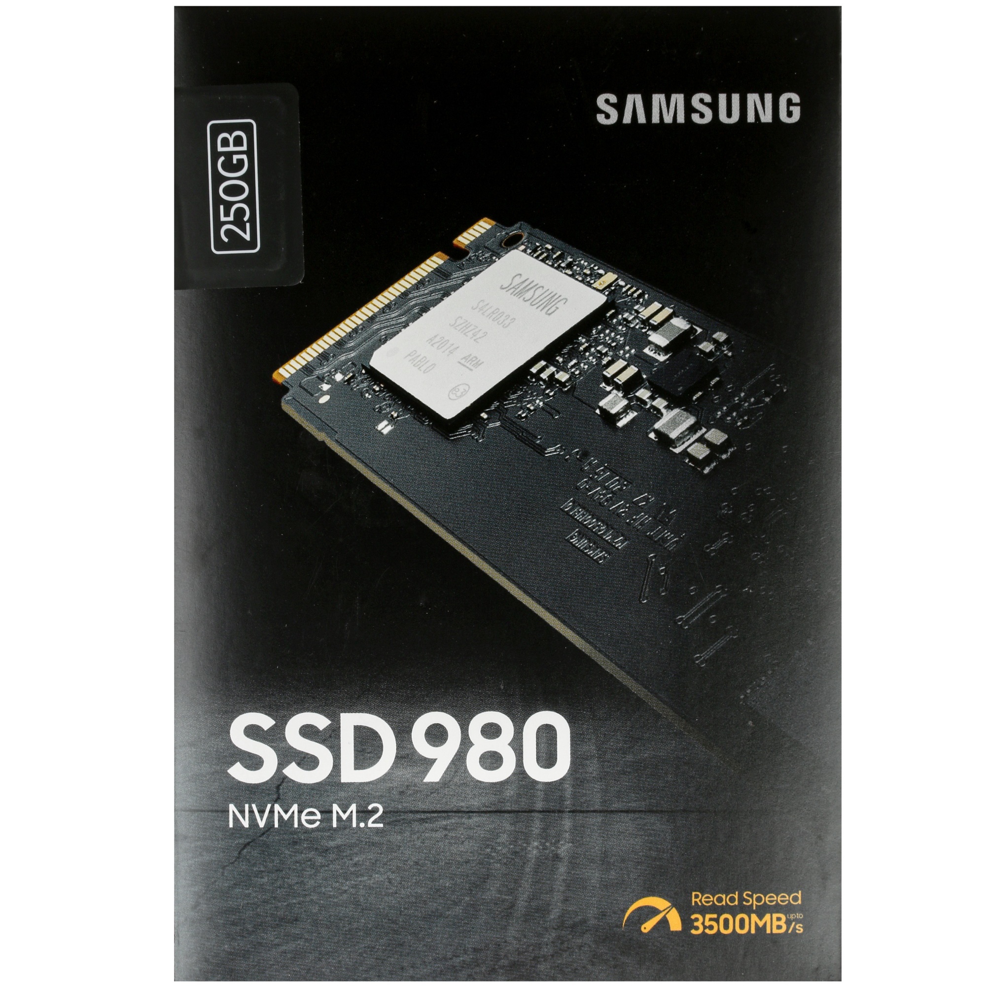 Накопитель SSD Samsung 980, 250GB, PCIe 3.0 x4, M.2 2280, NVMe, R/W 2900/1300