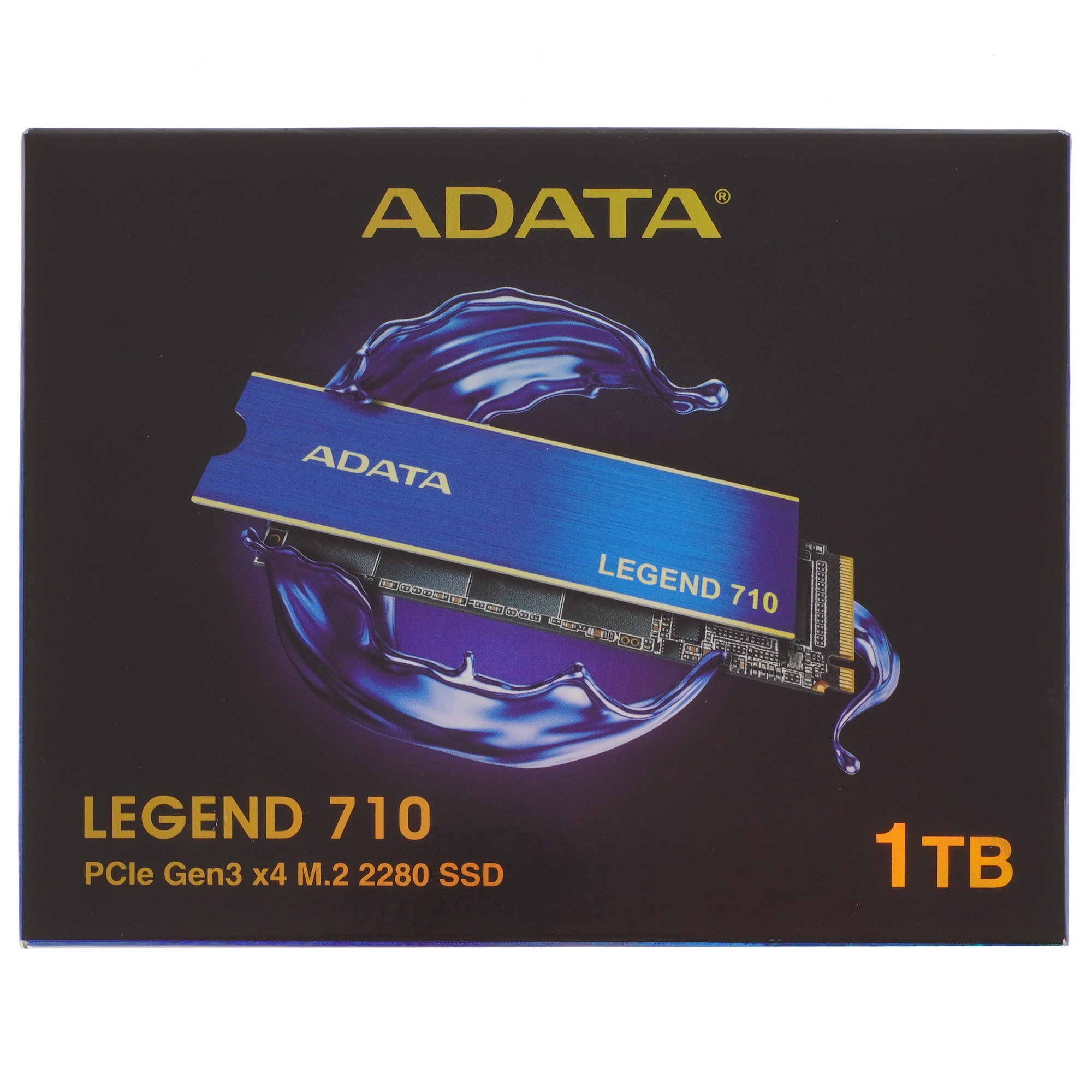 Накопитель SSD ADATA LEGEND 710, 1Tb, PCIe 3.0 x4, M.2 2280, NVMe, R/W 2400/1800, с радиатором