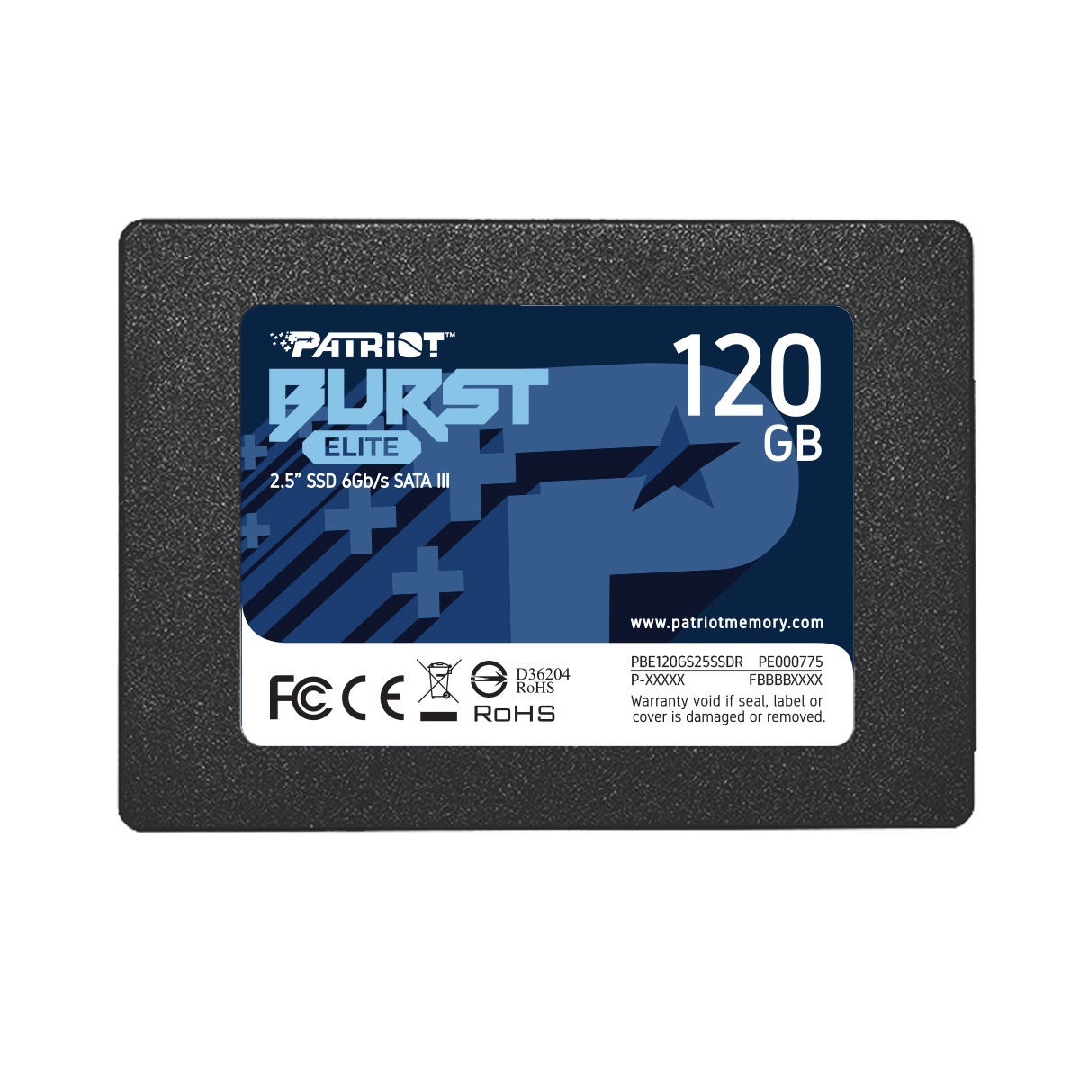 Накопитель SSD Patriot Burst Elite, 120GB, SATA, 2.5", R/W 450/320