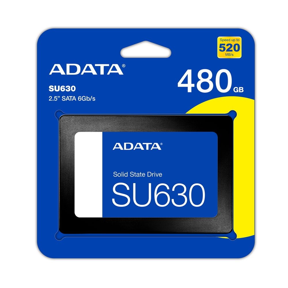 Накопитель SSD ADATA SU630, 480Gb, SATA III, 2.5", R/W 520/450