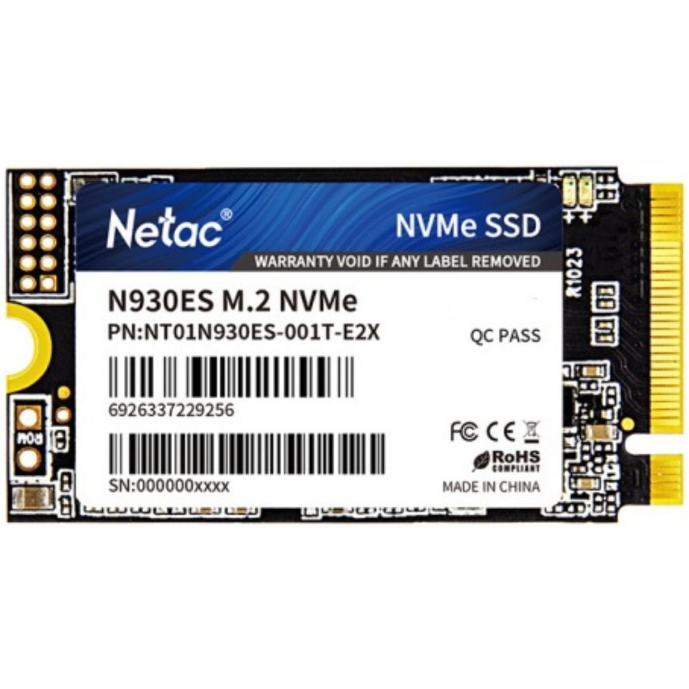 Накопитель SSD Netac N930ES, 512GB, PCIe 3.1 x2, M.2 2242, NVMe, R/W 1650/1500