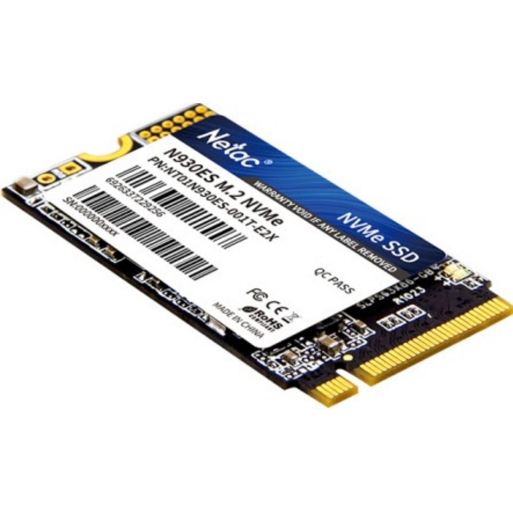 Накопитель SSD Netac N930ES, 512GB, PCIe 3.1 x2, M.2 2242, NVMe, R/W 1650/1500