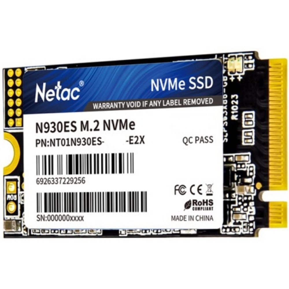 Накопитель SSD Netac N930ES, 512GB, PCIe 3.1 x2, M.2 2242, NVMe, R/W 1650/1500