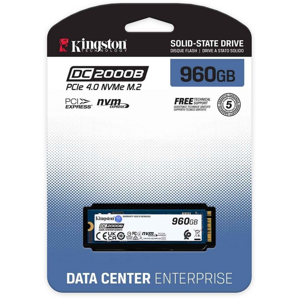 Накопитель SSD Kingston PCIe 4.0 x4 960GB SEDC2000BM8/960G DC2000B M.2 2280 0.4 DWPD