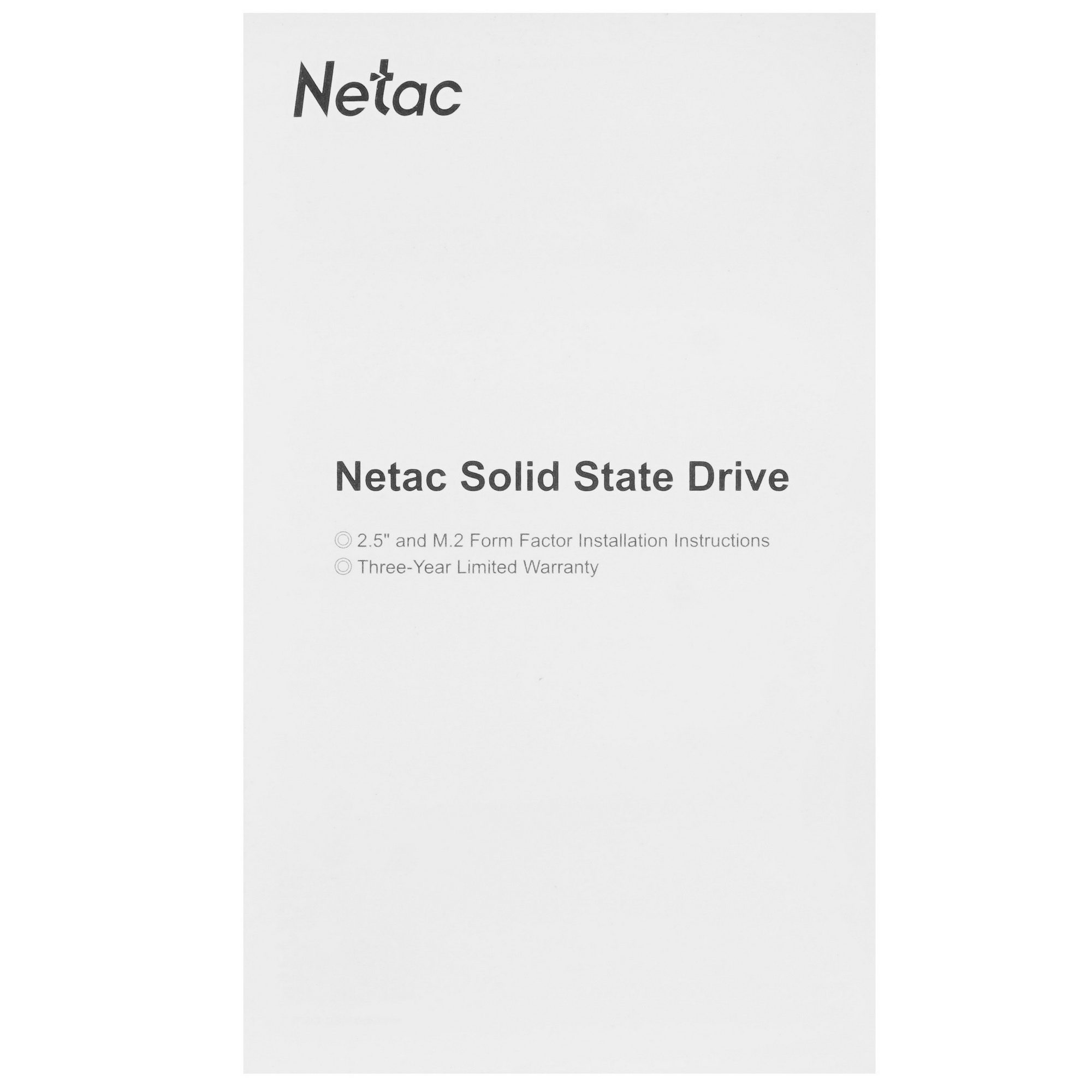 Накопитель SSD Netac N535N, 128GB, M.2 2280, SATA-III, R/W 510/440