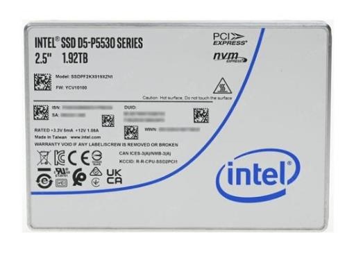 Накопитель SSD INTEL PCIE 1.92TB TLC D5-P5530 SSDPF2KX019XZN1