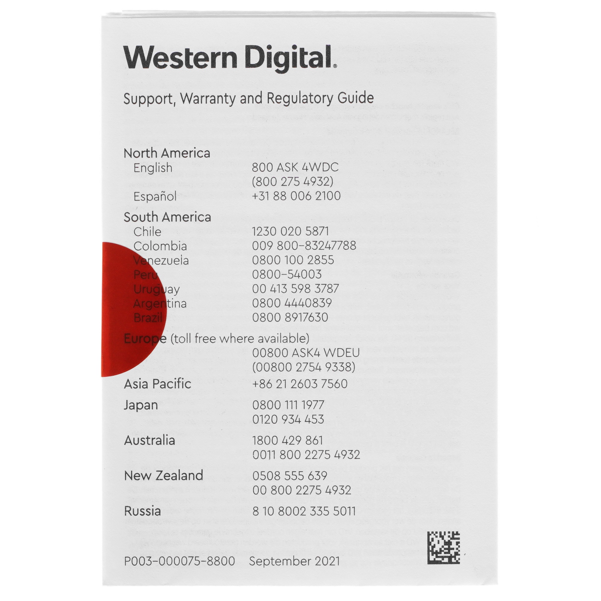 Накопитель SSD WD Red SA500 NAS 3D NAND WDS100T1R0A 1ТБ 2,5" SATA-III (TLC)