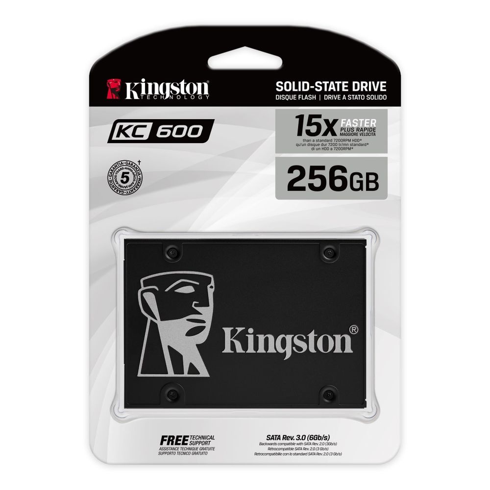 Накопитель SSD Kingston KC600, 512GB, 2.5", SATA III, R/W 550/520
