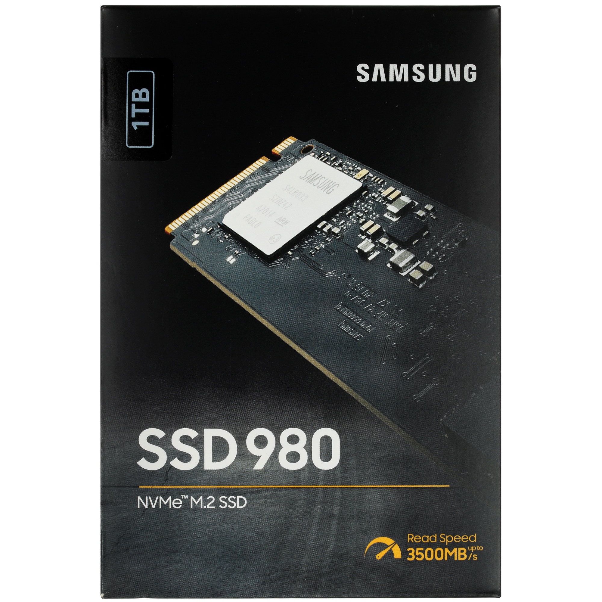 Накопитель SSD Samsung 980, 1000GB, PCIe 3.0 x4, M.2 2280, NVMe, R/W 3500/3000